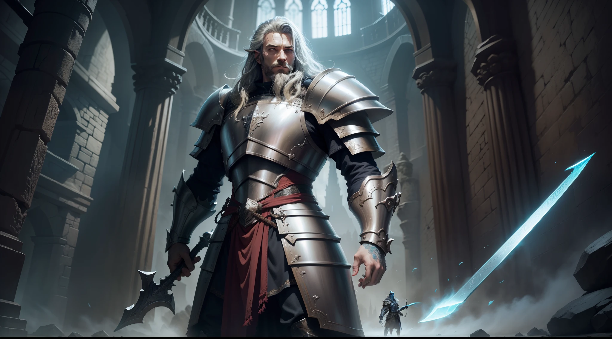 Man in armor, standing next to a dragon and a man with a sword, dungeons and dragons fantasy art, dragon knight, D & D Фэнтезийное искусство, 4k fantasy art, D & d fantasy digital art, Illustration by Dragonlance, dragon armor, Fantasy-inspired, DND Fantasy Art, fantasy paladin, detailed fantasy art, Fantasy D & D арт