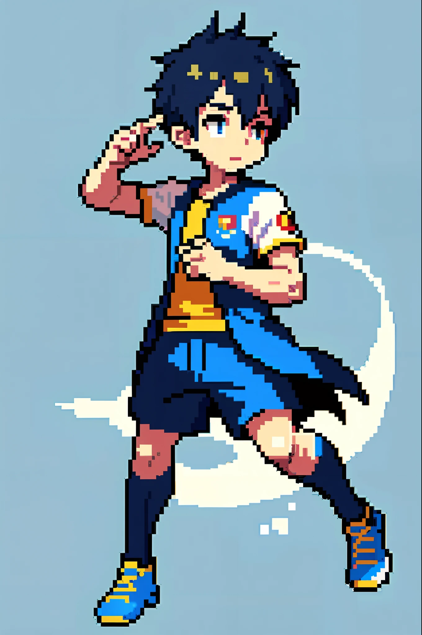 (masterpiece, top quality, best quality), pixel,pixel art,1boy, Lionel Messi
