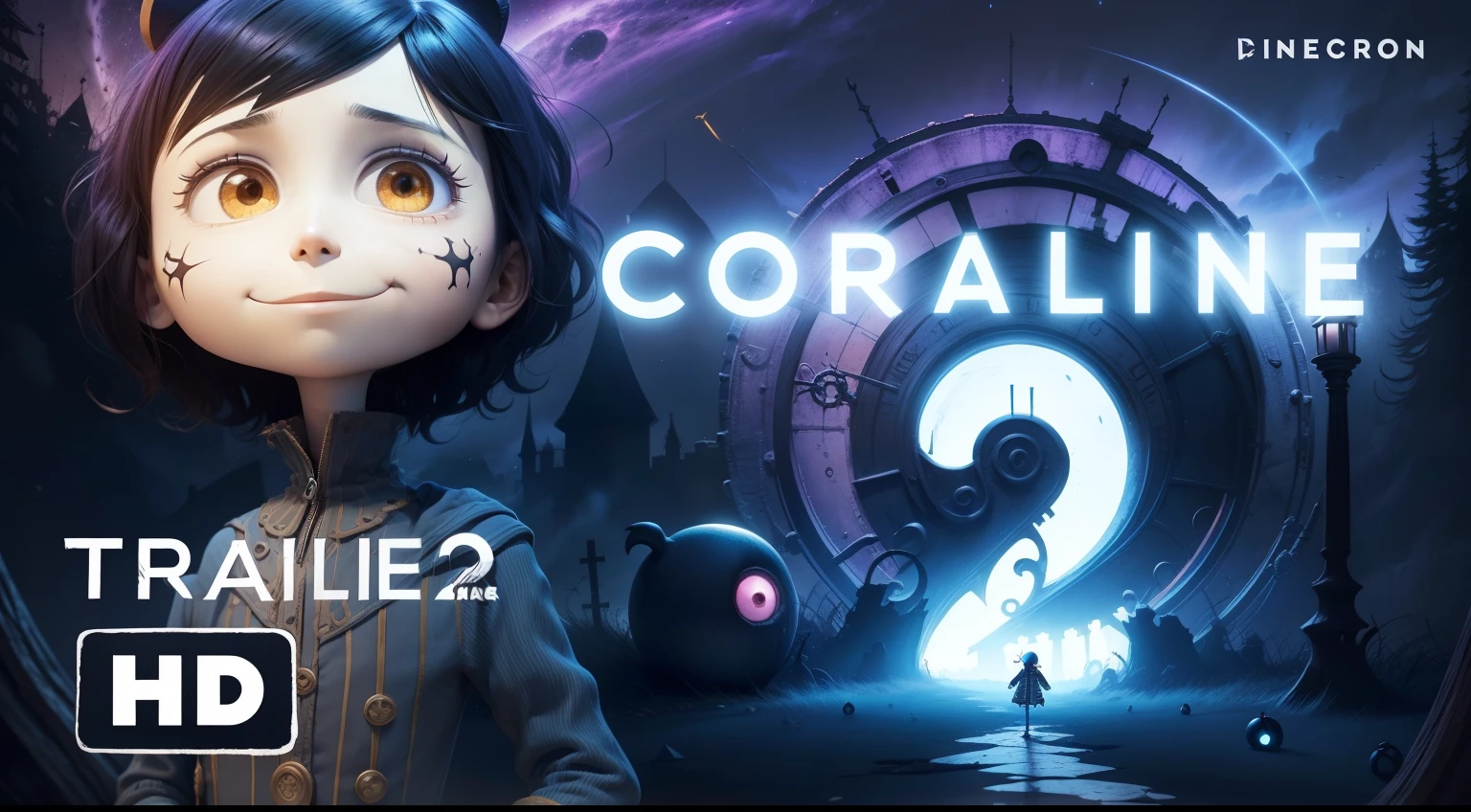 coraline 2 movie logo with a unique and innovative design