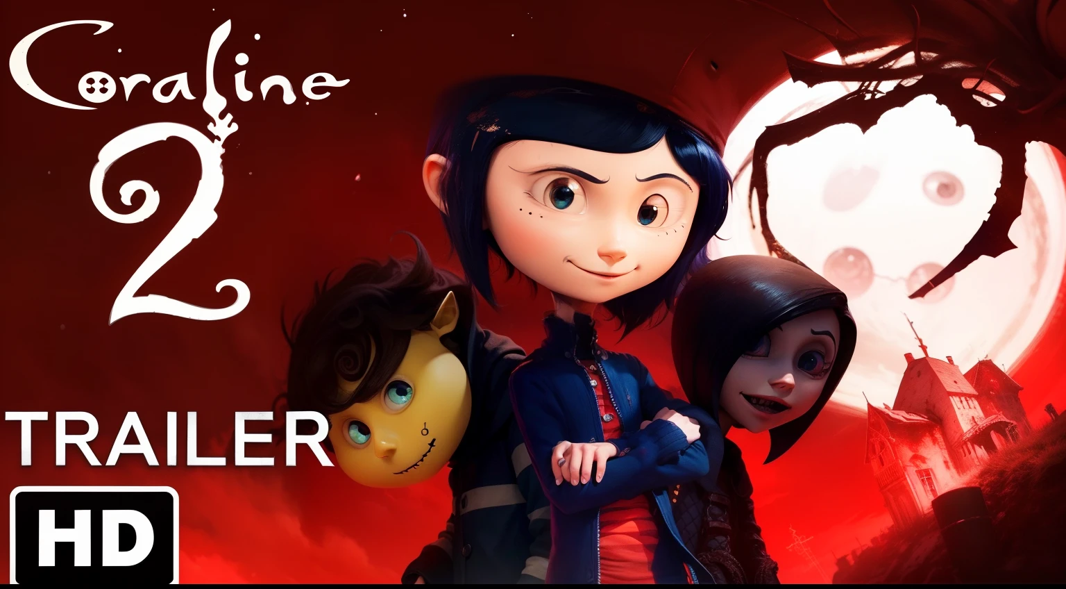 coraline 2 movie logo with a unique and innovative design