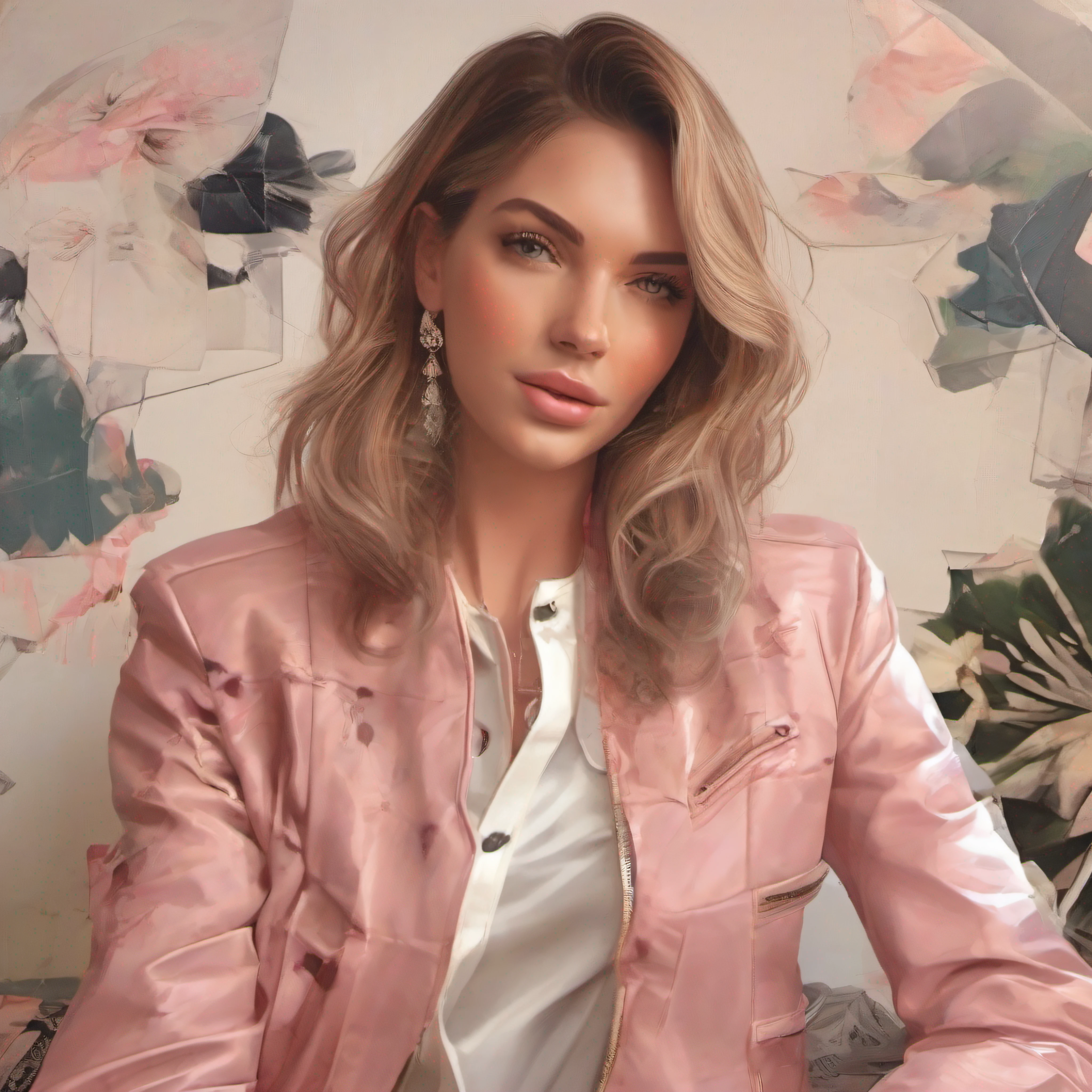 (master part, melhor qualidade, ultra-detalhado, Altas, best illustration),rosto perfeito, ((sozinho, foco sozinho)),side-lighting, Pele Lustrosa,(florescer), (brilhar), ray tracing,1girl, jewelries, sozinho, Brincos, suit jacket, Pants, umbigo, diafragma, cabelo rosa, seios, maquiagem, Denim, olhos vermelhos, topo de corte, cabelos longos, sombra, colar, Hands in pockets, jaqueta cropped, jeans, jacket clothes jeans, splatter de tinta, nariz, clivagem, jaqueta aberta, seios pequenos, tatuagem, lips, Escrita de roupas, black pant,prOfundidade_Of_campo, Fundo da cidade,Antecedentes muito detalhados,luz e sombra extremas,(Olhos detalhados), (Beautiful) belos olhos detalhados, perfect lighting , anatomia perfeita,(papel de parede ilustrado 8k extremamente detalhado),(master part), (melhor qualidade), (ultra-detalhado), (best illustration),(Melhor sombra), vivid colors @Extraterrestrial