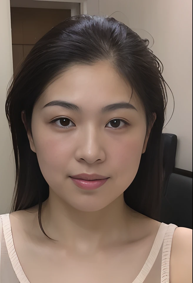 Headshot of a woman in her 30s, Detailed face, Smooth skin, passport photo, look at the camera