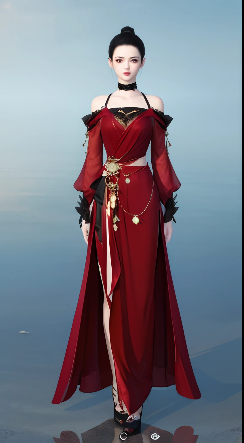 1 woman(beauitful face)、Full body standing painting,独奏,Transparent background,Game character costume design,Gorgeous dress、Sequins,high detal,cinematic colorgrade,Ultra photo realsisim,Digital SLR,white backgrounid,Ultra-high resolution,Sharp focus,tmasterpiece,hdr,8K,(The is very detailed的 CG unified 8k 壁纸)