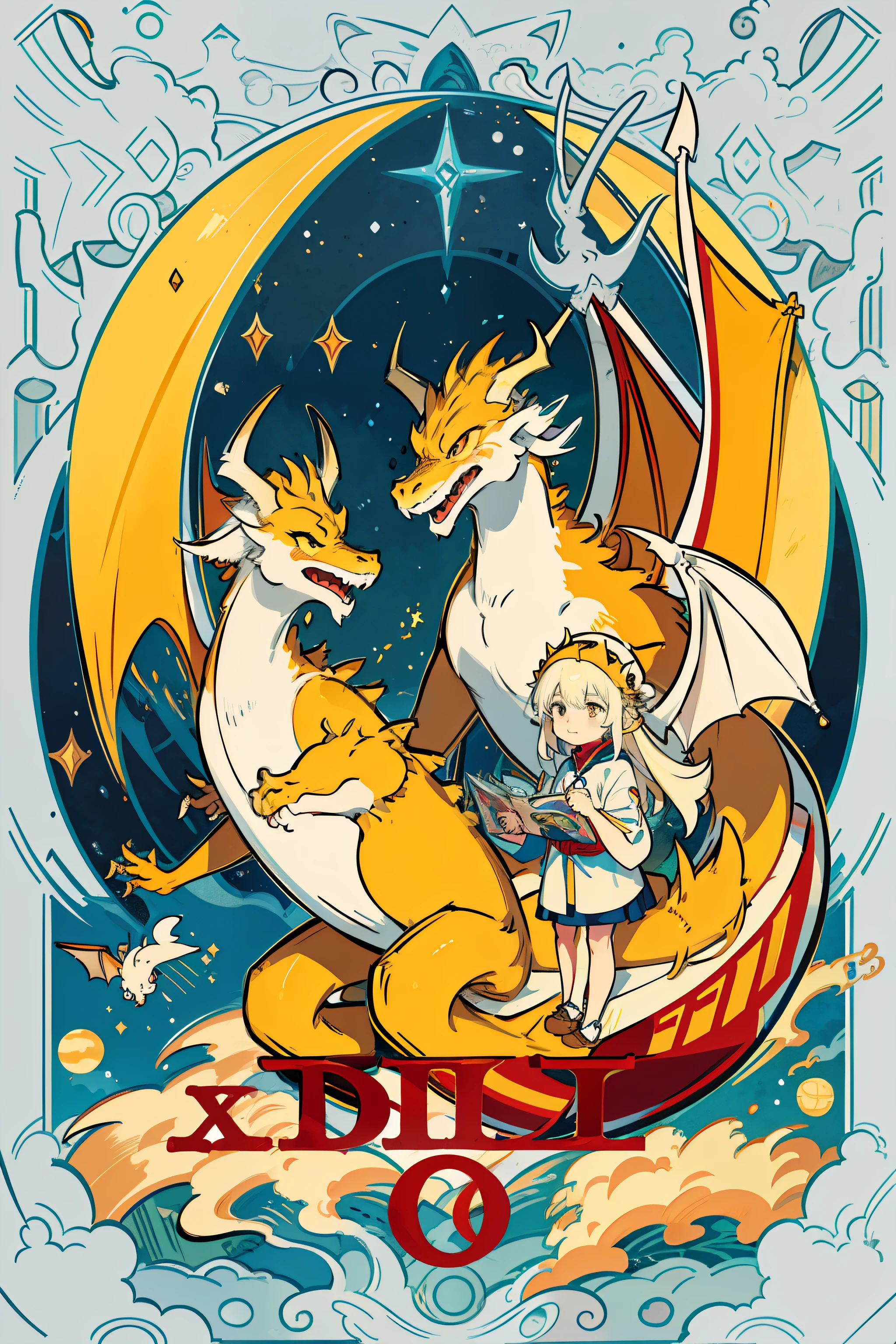 there is a poster with a cartoon of a dragon and people in a boat, poster illustration, poster design, illustrated poster, festival, a beautiful artwork illustration, 😃😀😄☺🙃😉😗, yellow dragon head festival, trending on cgstation, poster, 中 元 节, promotional poster, digital illustration poster, food advertisement, 5 d