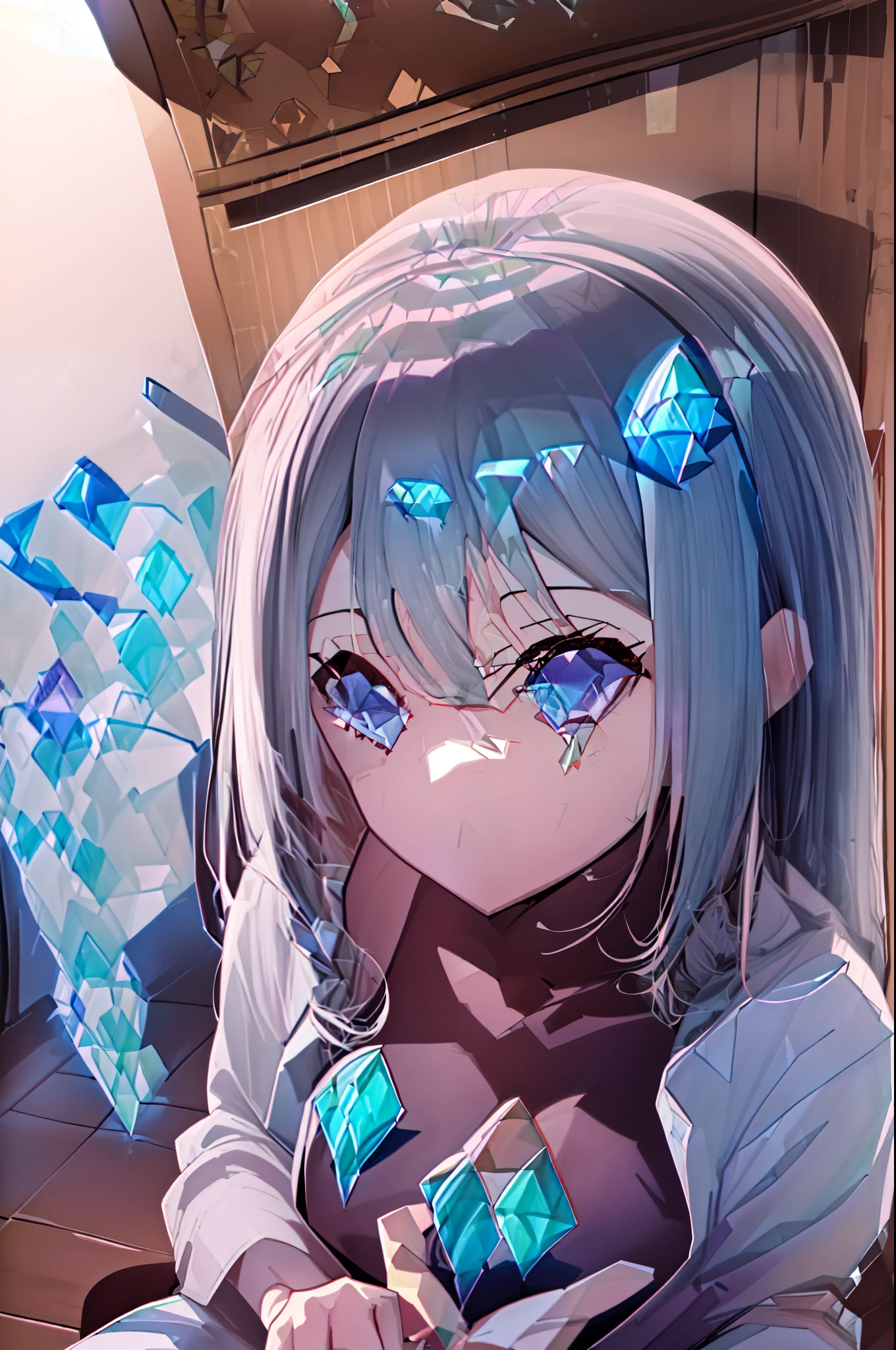 (((((obra-prima))))), (((((melhor qualidade))))), ((((High)))), ((((1Kei)))), ((((((Ultra-detailed blue hands and eyes)))))), ((((1girl)))), ((Formoso)), ((((((((((meias negras longas para mulheres)))))))))), ((((((((((She's sitting on a wooden chair inside a room)))))))))), ((((((((((Sorriso feminino e cativante)))))))))), (((((She's charismatic))))), (((cabelo longo))), ((((sozinha)))), ((((((Uma garota com cabelo grisalho longo e olhos azuis)))))), (((fita))), (((franja))), (((鎖骨))), ((((cabelo grisalho)))), (((faixa de cabelo preta))), (((neck ribbon))), (((cabelo entre os olhos))), ((((middlebreasts)))), ((((There is only one person)))), ((((adolescente de 15 anos)))), ((((((uniforme escolar feminino camisa branca jaqueta preta jaqueta aberta saia preta longa e meias pretas longas)))))), ((((((corpo completo anatomicamente correto)))))), ((((((((((pernas femininas normais cruzadas completas e detalhadas com meias femininas pretas longas)))))))))), ((usa sapatos pretos)), ((Detailed full scenario)), ((mystery)), ((Tempo tenso)), Postura equilibrada, blush sutil, (Rim lighting): 1.2, tons quentes, Brilho solar, sombras suaves, cores vibrantes, painterly effect, dreamy atmosphere BREAK scenic lake, salgueiro, reflection, nuvens iluminadas pelo sol, Tranquil setting, idyllic sunset, Ultra Detalhado, Arte Oficial, Unity 8k papel de parede, Zentangle, mandala, ((((((((((imagem perfeita))))))))))