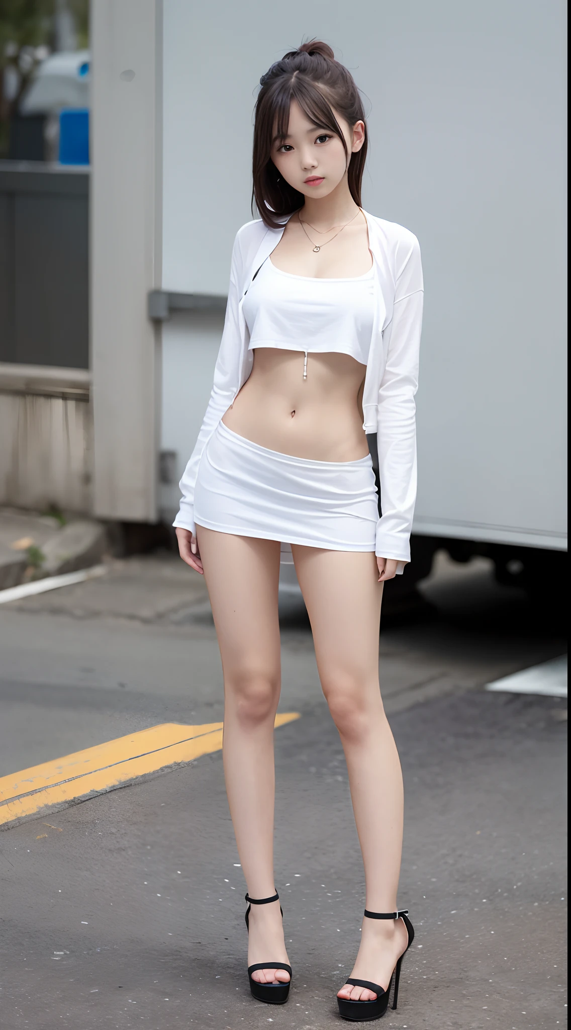 1girll,There is a cross on the chest,Full body like,