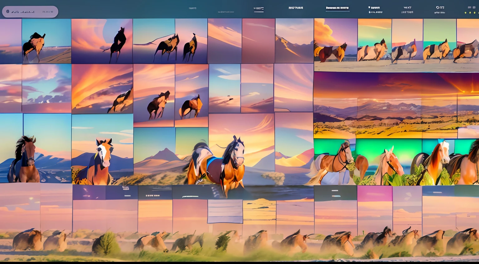 8 horses,Ultra-grand scenes,super wide shot,1#Horses,2#Horses,3#Horses,4#Horses,5#Horses,6#Horses,7#Horses,8#Horses。In a large herd of horses,Extremely special and rare eight horses surround each other,Gallop across the steppe like a clock。The vast plains of the epic scene are rich in aquatic plants,In the distance is the snow-capped summit of Mount Everest,Snow creek flows into the sea,At the other end is the magnificent giant city,The horse team entered and exited from the city gate。
The Lightcast Pegasus from the Supreme Heaven has a rainbow aperture from the Supreme Heaven,She rides between light and pure,No additional ornaments are needed to highlight her dignity and holiness,Even the sky showed her a clear sky,She has a deep enmity with the nightmare heavy ride from hell,The two never put their heads next to each other,Surrounded by sulphurous flames, the Hellmare Heavy Ride makes every time a horse's hooves fall, stepping flat grass out of the lava from the ground,The sky in the steppe is brighter,It makes the earth deeper。
The wind wings of the wind elf horse let its position be erratic,She carries a cyan aperture lightly and always can't help but tease the mechanical horse,The mechanical horse is full of mecha beauty,The shoulder back position always reveals delicate mechanical fittings,Four kicks with a hydraulic pump and electromagnetic ejection device。
Unicorns want to steal all horses from their pure and flawless beauty,But on the side, the fairy dragon horse is comparing with it,Their unique elven-patterned armor and colorful saddles make them the most stylish horses。
The female knight is charging on her knightly warhorse,Her lofty ideals made her will unstoppable,There is no doubt that she is the protagonist of this picture。And a chaotic horse from uncharted territory,It blends in and has a weird style and chaotic colors that are almost unimaginable,This gives the whole picture an extremely dangerous uncertainty,The slightest mistake can disrupt the w