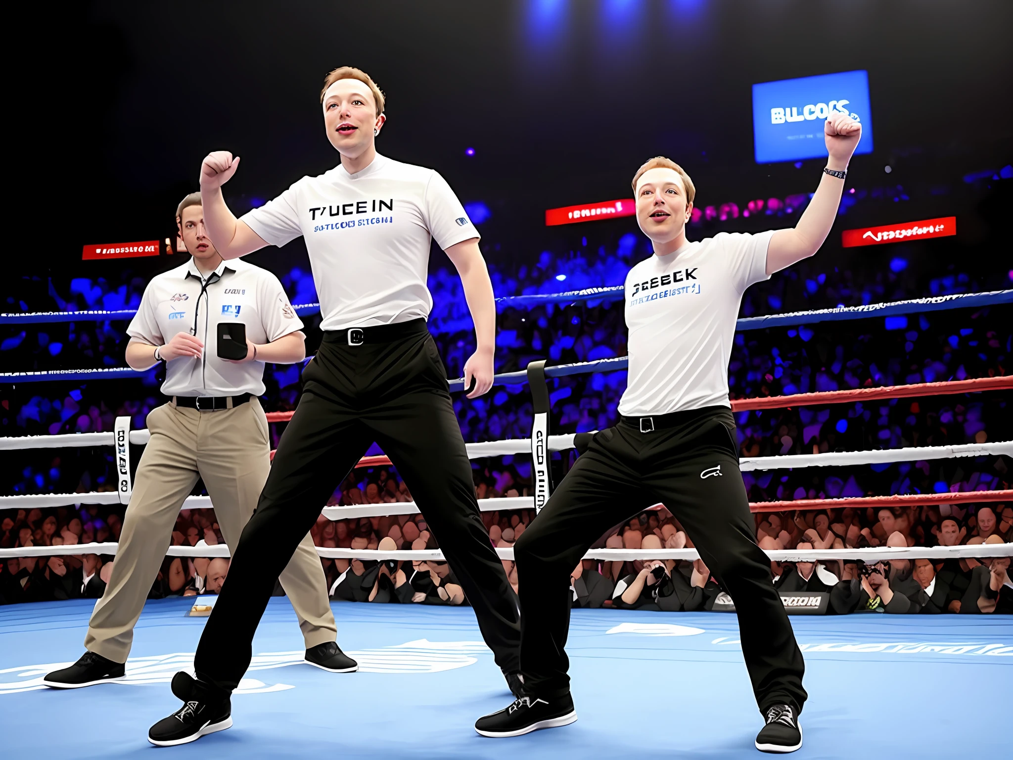 Elon Musk Zuckerberg in the ring