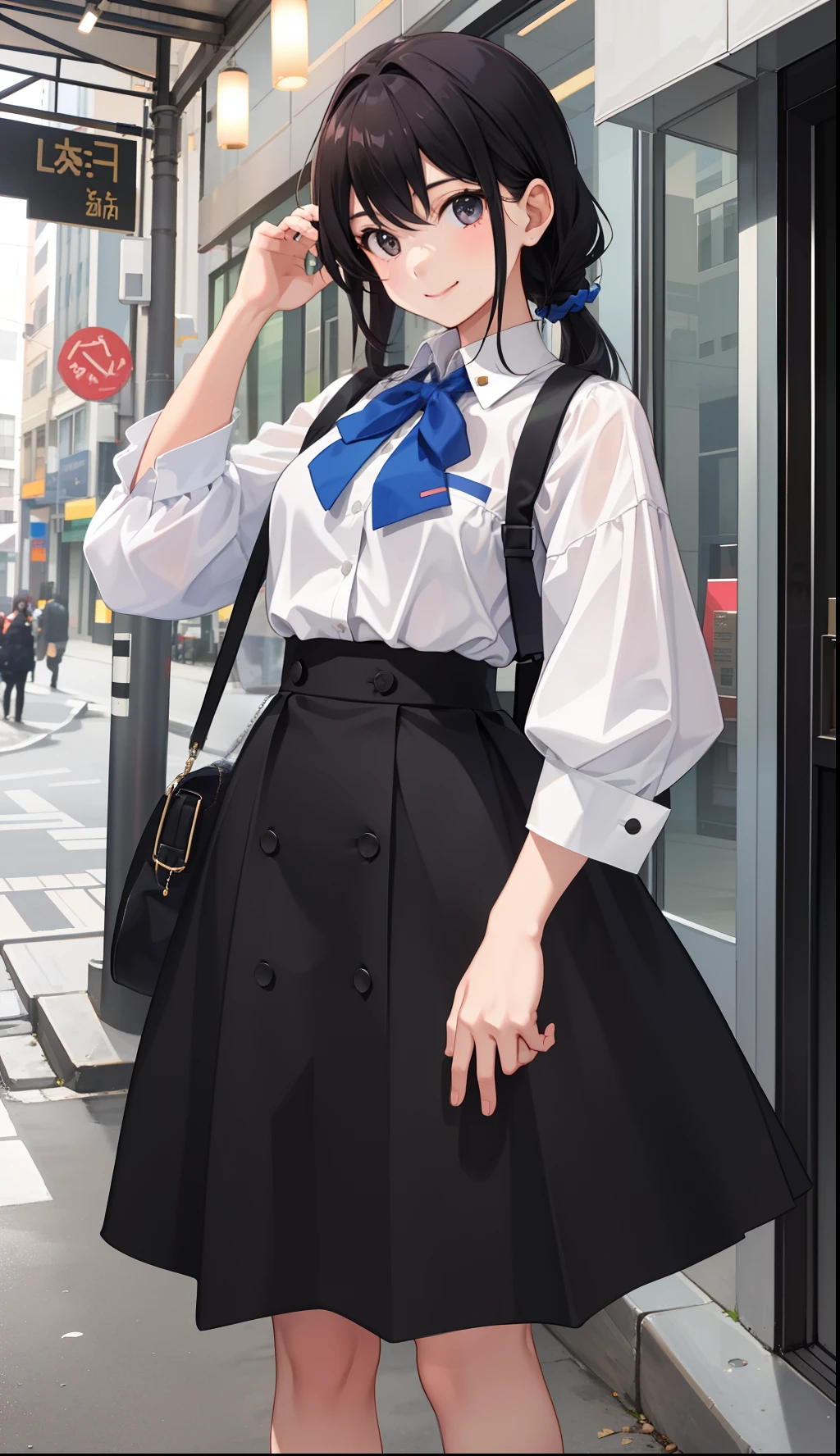 1girl in、A smile、A delightful!　The shirt、skirt by the、（small tits）