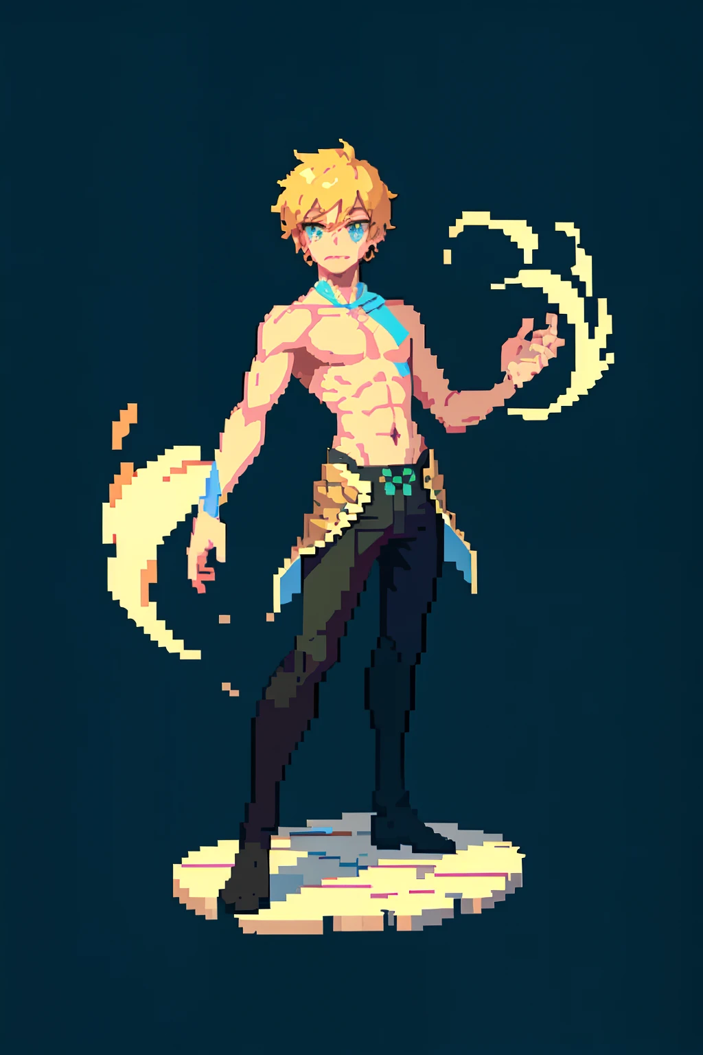 (masterpiece, top quality, best quality), pixel, pixel art, 1boy, full body,