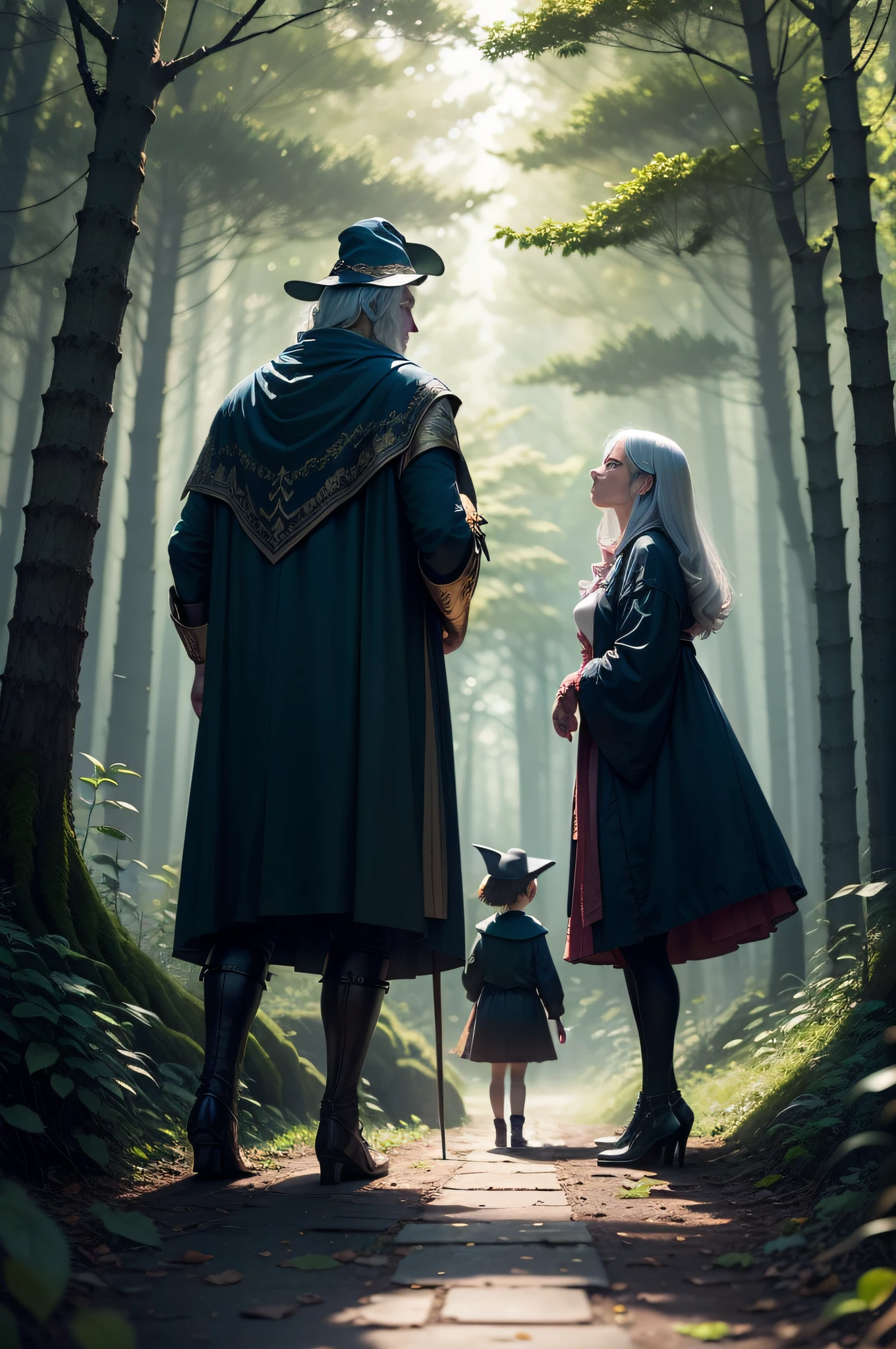 wizard and witch inside the enchanted forest