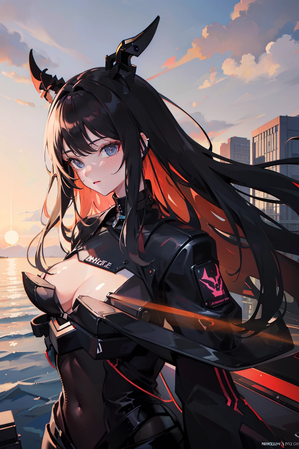(nvinkpunk: 1.2) (SNTHWVE Style:0.8) lamborghini、Lightwave、sunset、Intricate and elaborate design