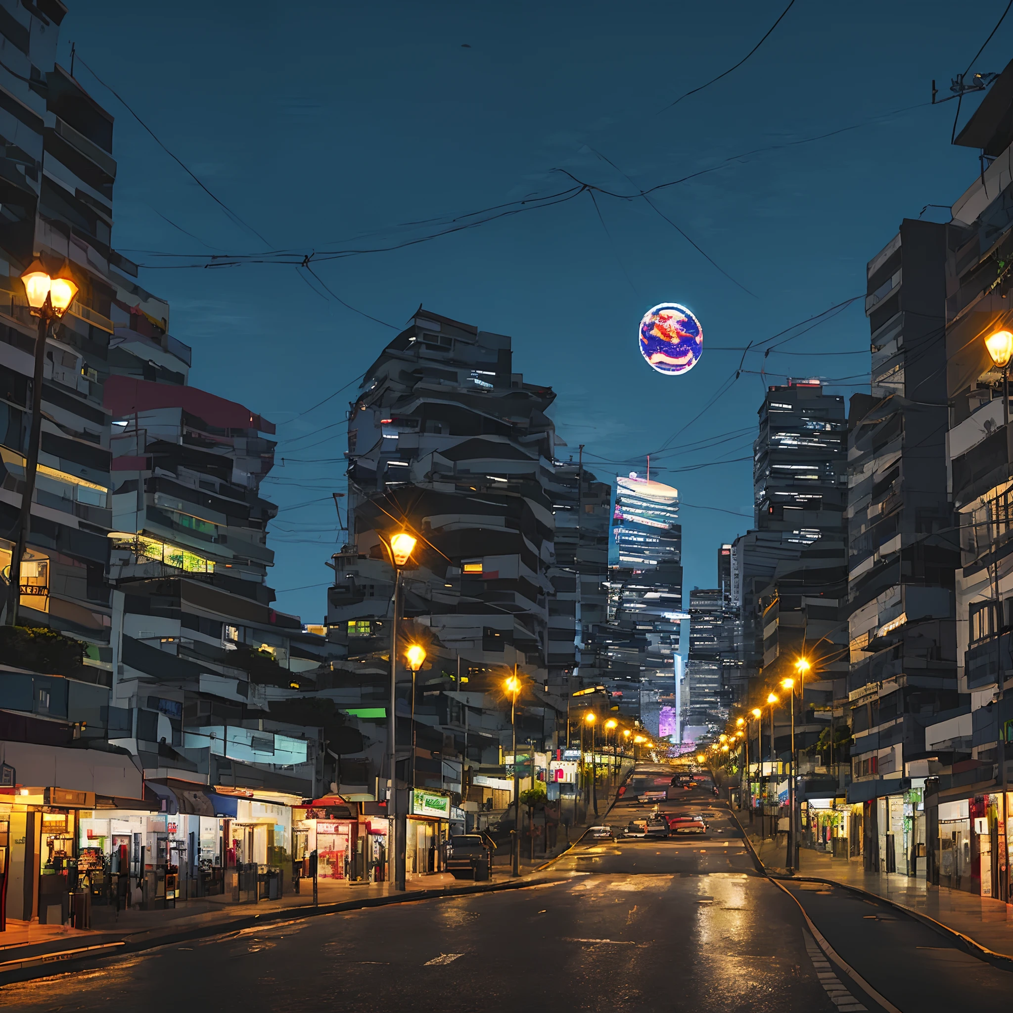 Cidade estilo pixelado