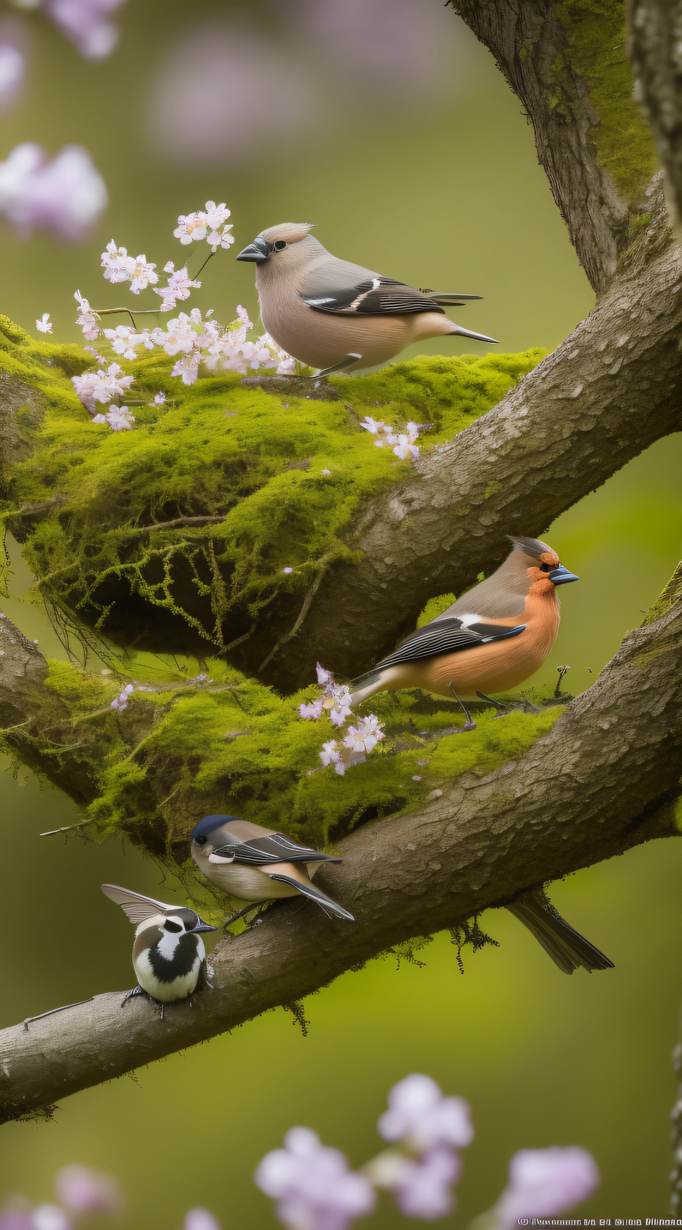 epic, majestic, surreal, 
ultra high resolution, detailed, extremely detailed,3D, 8k,
The clock-a-clay is creeping on the open bloom of May,
The merry bee is trampling the pinky threads all day, 
And the chaffinch it is brooding on its gray mossy nest,
In the whitethorn bush where I will lean upon my lover's breast