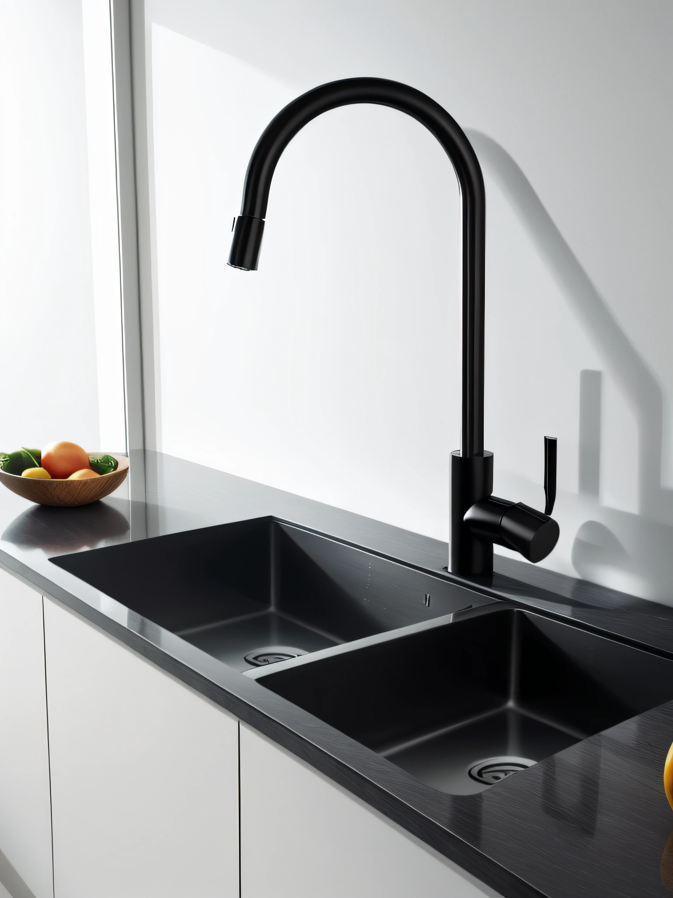 Kitchen faucets are realistic and minimalist