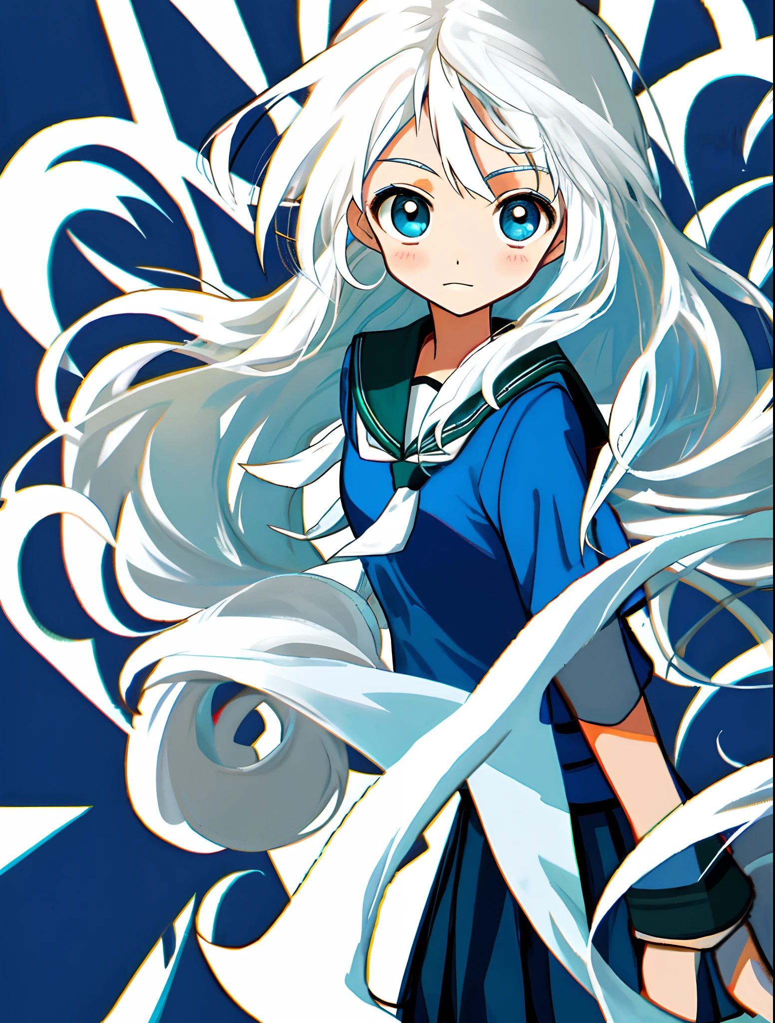 White hair,Student uniform,Do whatever you want, cute, two-dimensional
