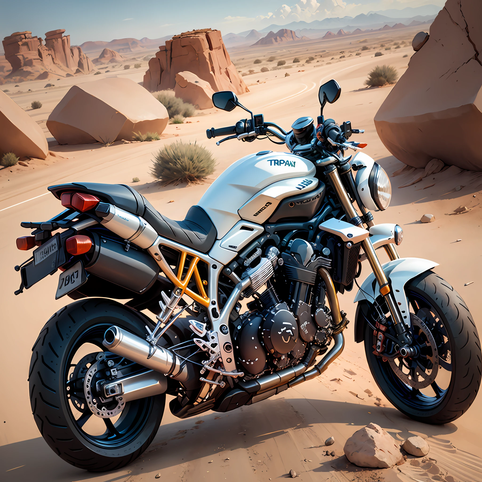 Moto triumph speed triple estilo mad max