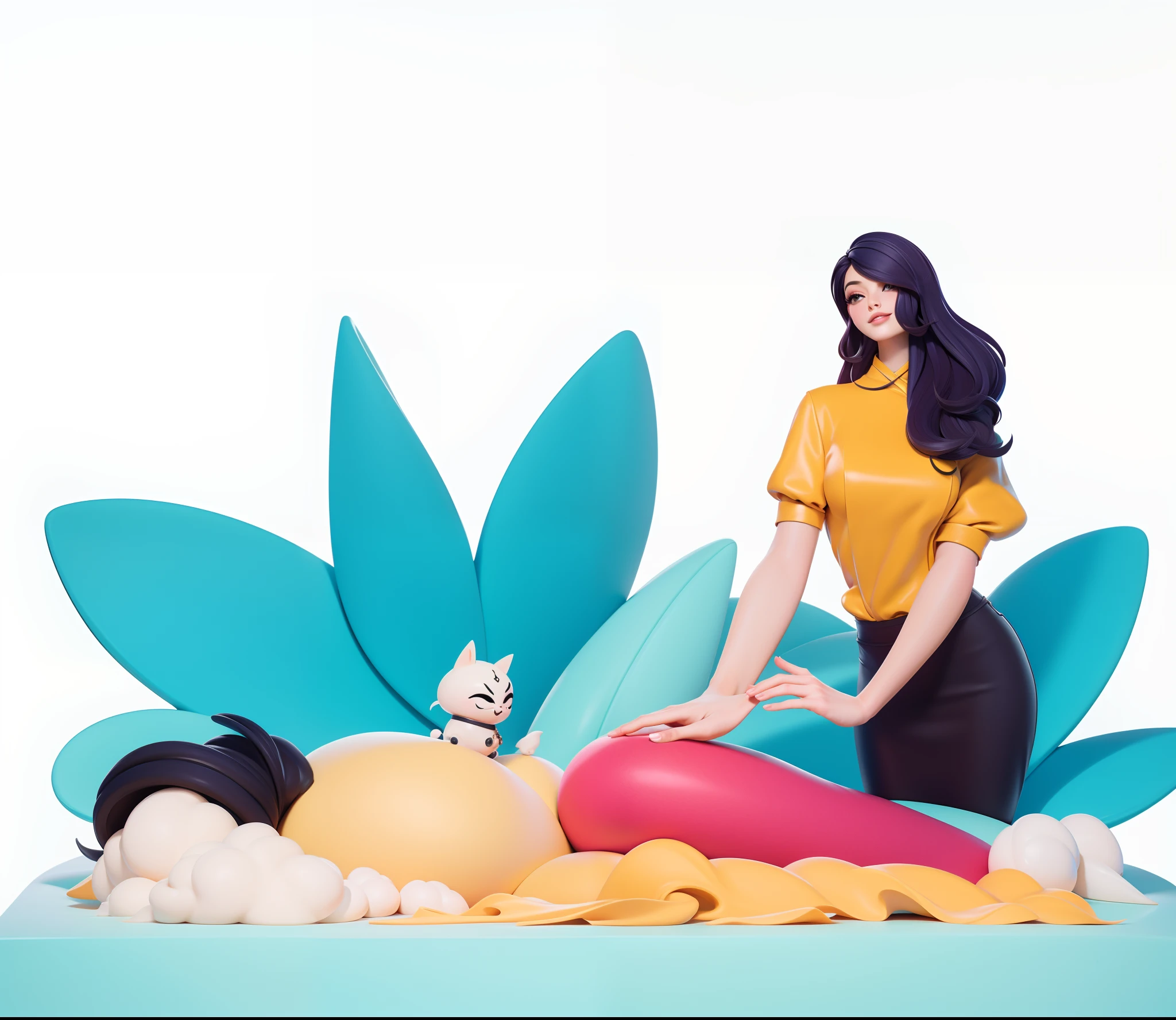 For advertising、Fashionable、High Quality Illustrations、Beautiful colors、Luxurious design、Vivid visuals、attractive model、Sophisticated style、high-class sense、Modern atmosphere、Professional finish、Attractive composition、Vibrant colors、Unique ideas、Impactful design、Creative artwork