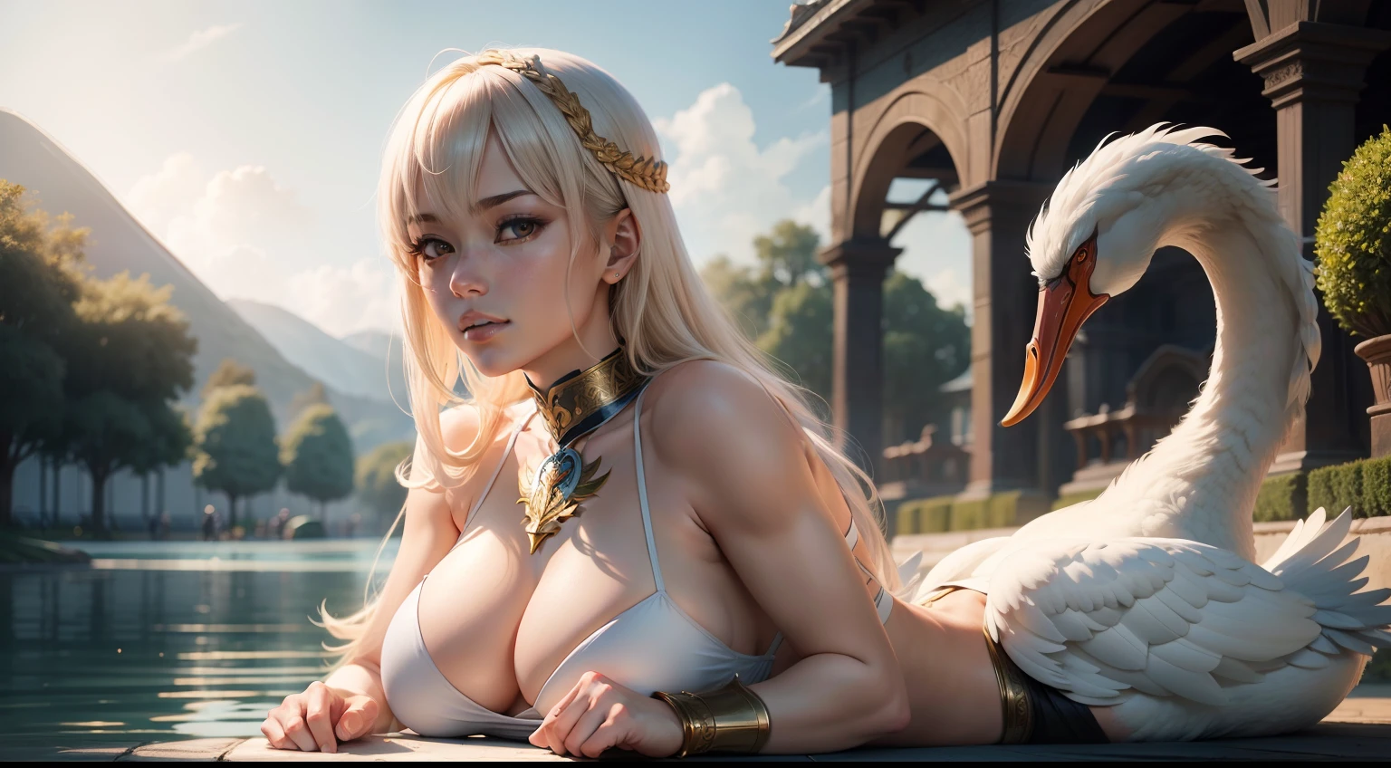 knights of the zodiac, swan yoga, realistic, anime