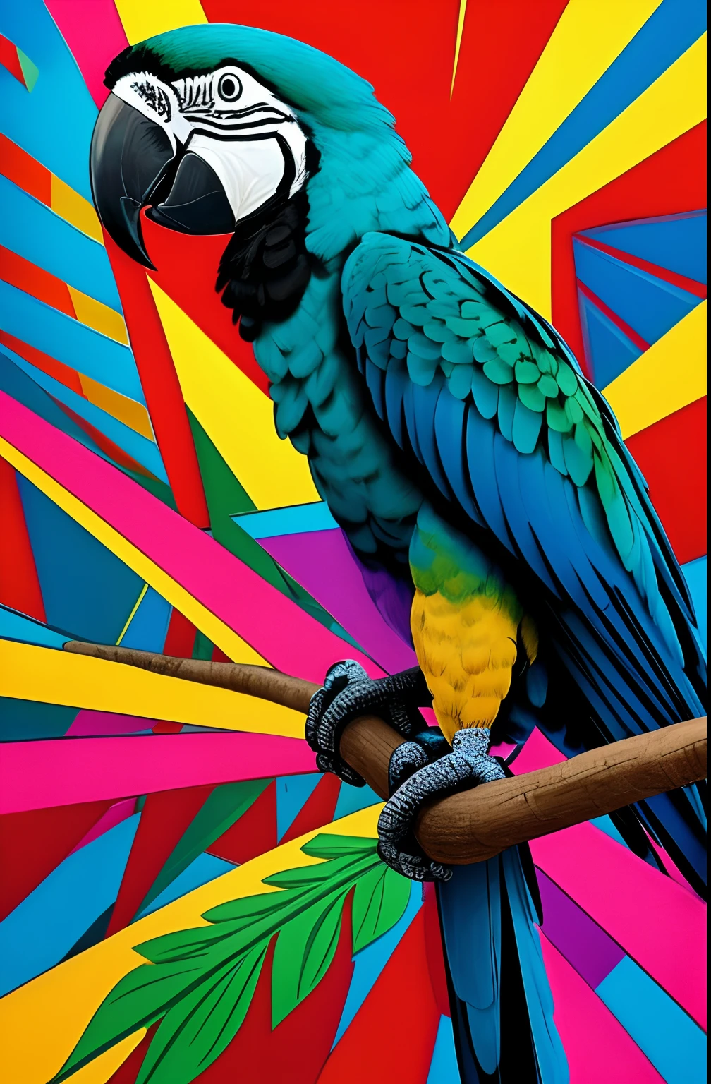 ( BIRD Blue Macaw),  Eduardo Kobra ,Romero Brito,The Filling Twins ,multidimensional geometric wall PORTRAIT, arte, Chibi,
Yang08k, lindo, Colouring,
Primary works, qualidade superior, melhor qualidade, Arte Oficial, Beautiful and Aesthetic, 128 mil