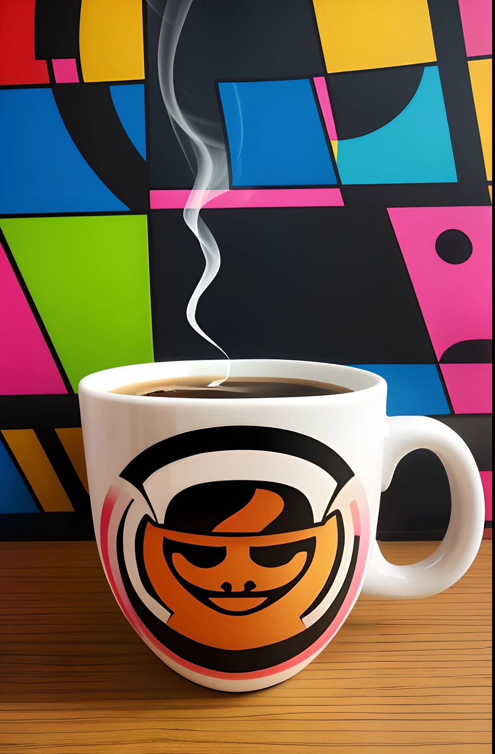 (CUP WITH COFFEE COMING OUT SMOKE WRITTEN WE COOFEE IN THE CUP ,AMBIENTE CAFETERIA SOFISTICADA ), Eduardo Kobra ,Romero Brito,The Filling Twins ,multidimensional geometric wall PORTRAIT, arte, Chibi,
Yang08k, lindo, Colouring,
Primary works, qualidade superior, melhor qualidade, Arte Oficial, Beautiful and Aesthetic, 512 K