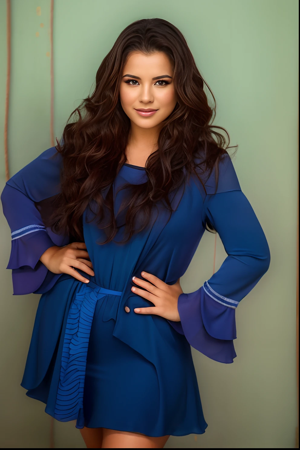mulher em um vestido azul posando para uma foto, imagens promocionais, Foto de um ensaio promocional, Estilo de Julia Razumova, imagem promocional, solo photoshoot, promo photo shoot, Isabela Moner, retrato promocional, Ensaio Promocional, promocional ainda, imagem promocional, Photo Session, Alanis Guillen, Retrato Sophie Mudd, promo ainda, Foto promocional