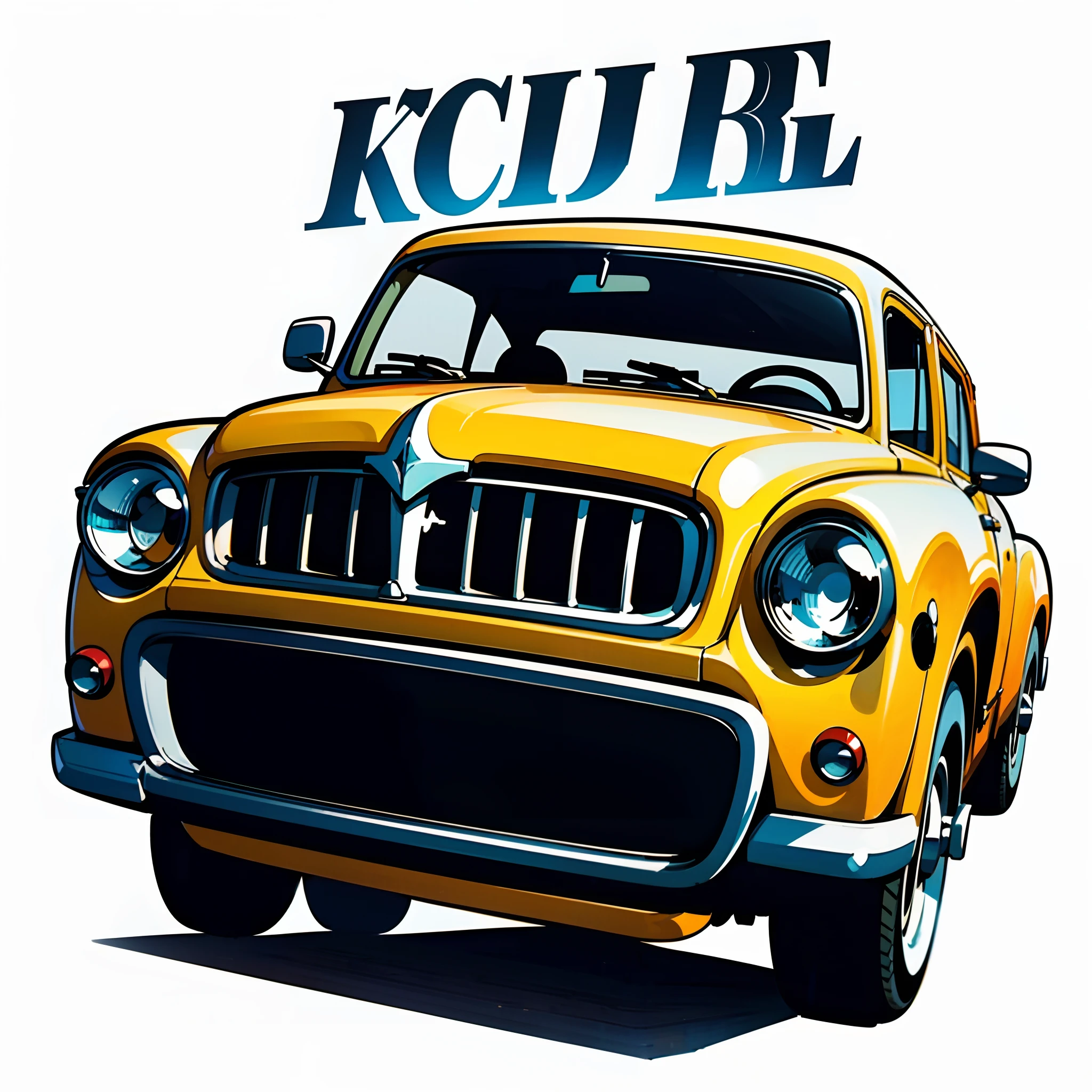 sticker style, white background, antique car, 1 car, no double car, t-shirt design, vintage, high quality, 8k, 3:2