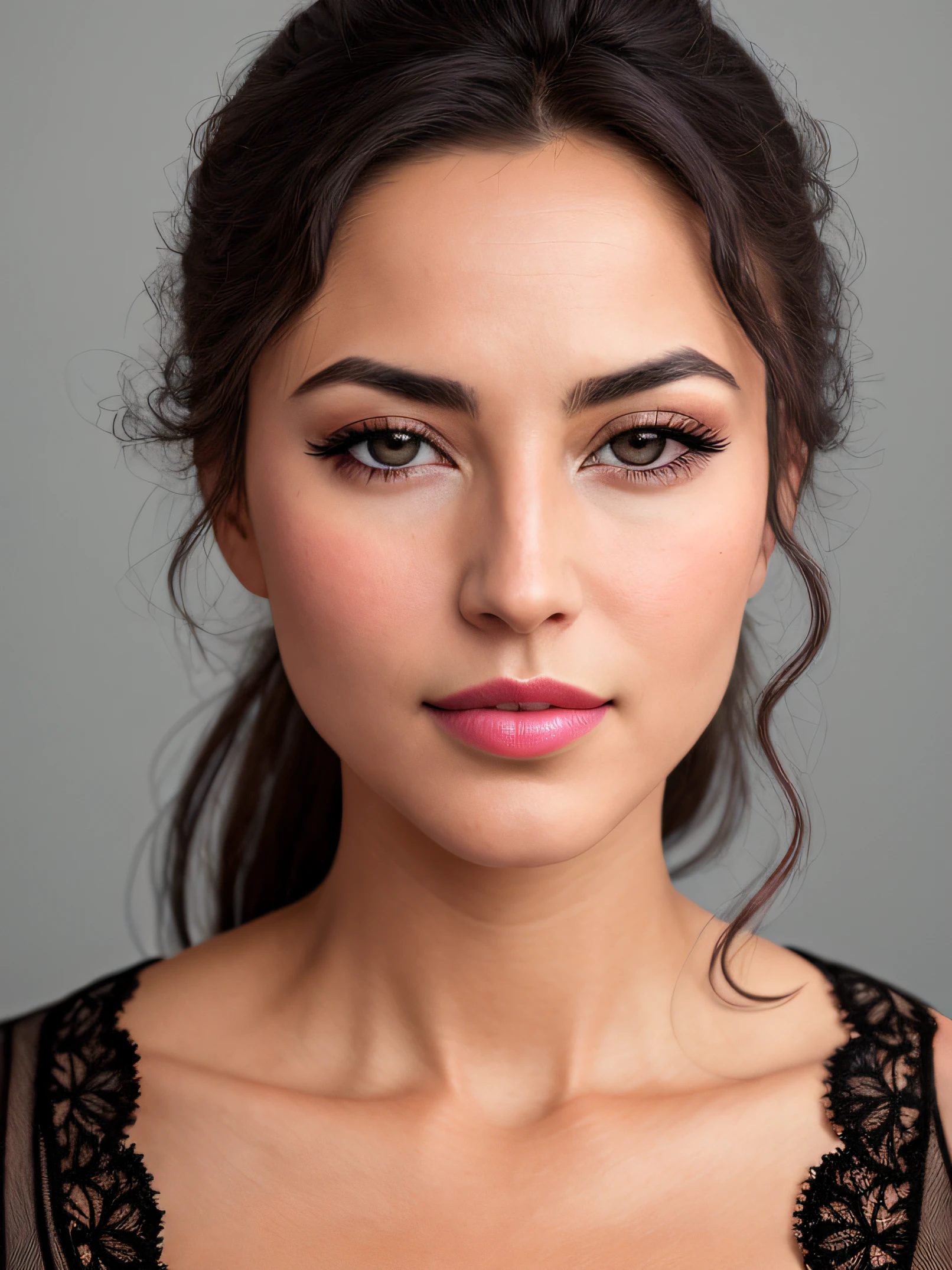Mouth of beautiful woman of 20 years, carnosa, close mouth, sugerente, undaunted, en un entorno verdoso, con detalles que resaltan los pliegues y textura de los labios, 8k, high resolution