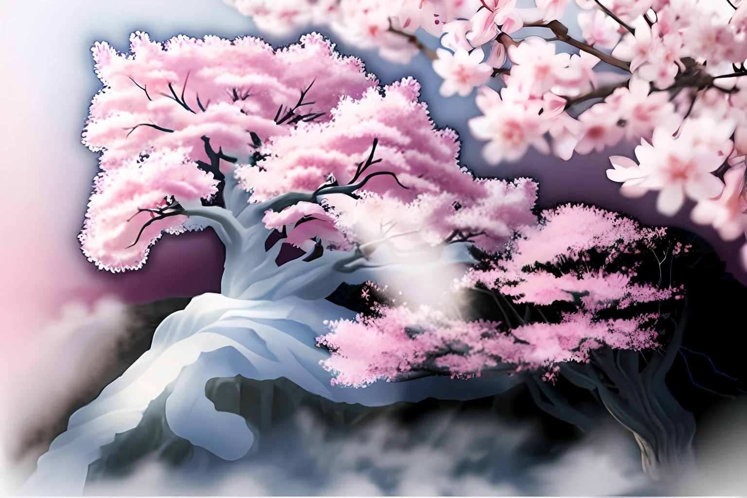 tree full of sakura blossom