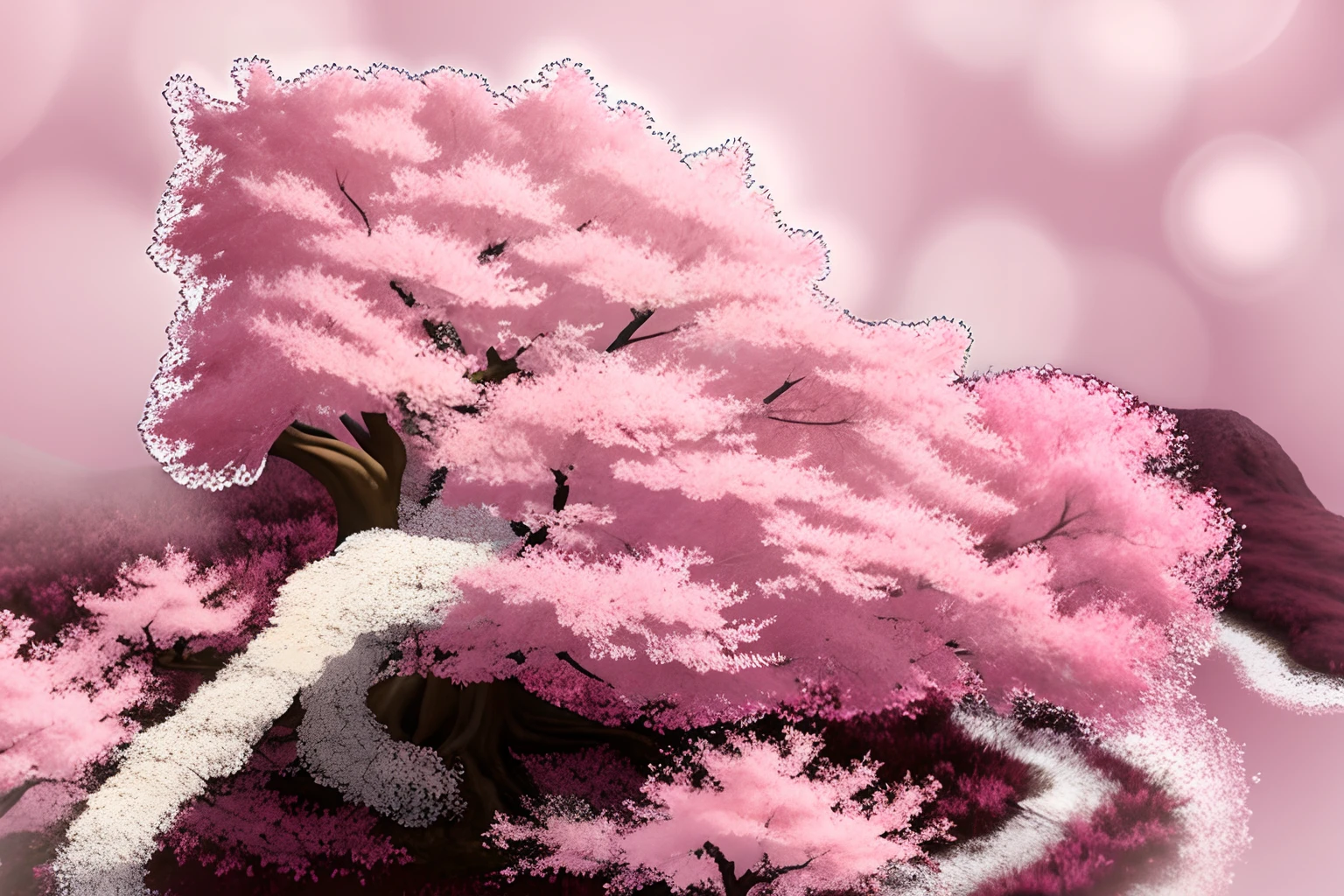 tree full of sakura blossom