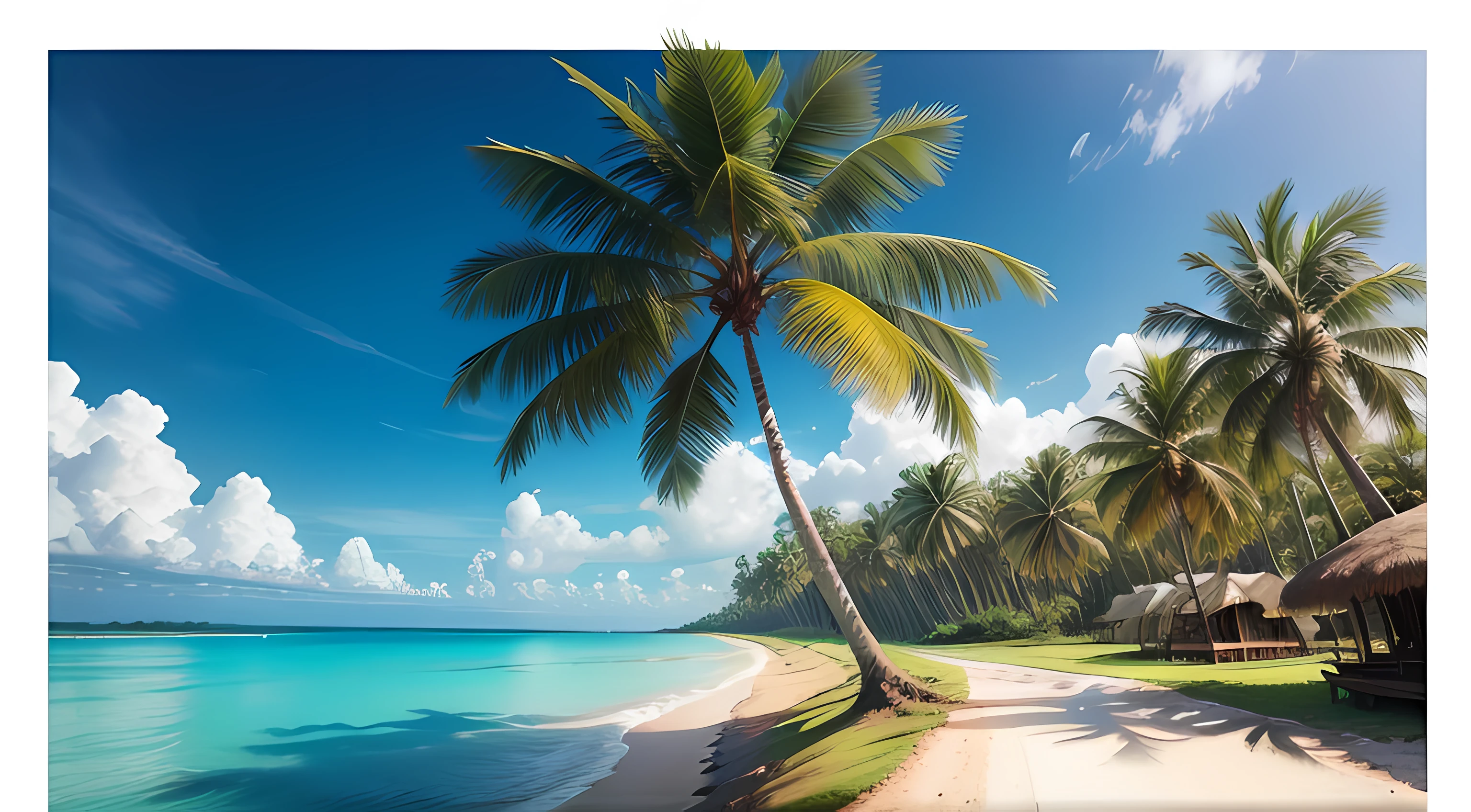 scenery, coconut tress, backwaters, sky, landscape,