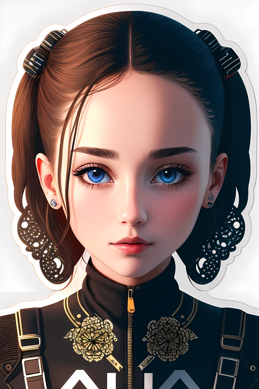 ((stickers)), 1girl, ciberpunk (masterpiece:1.2), (best quality), (ultra detailed), (8k, 4k, intricate),(highly detailed:1.2),