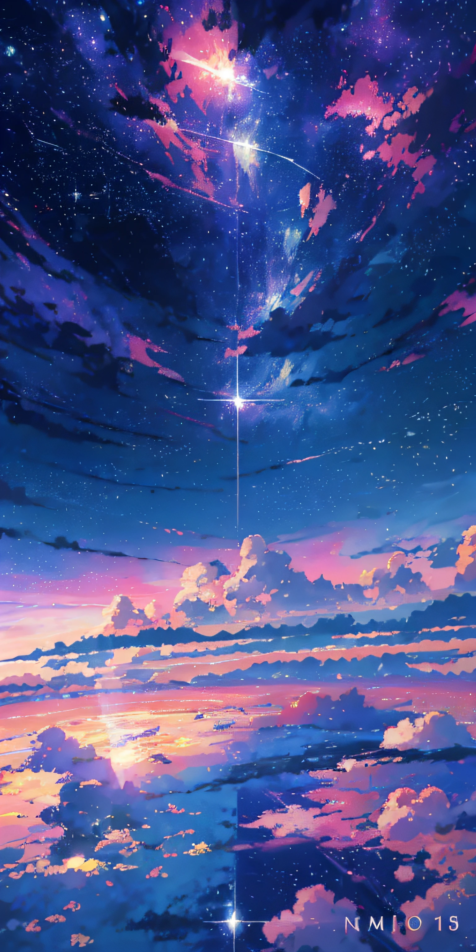 anime - style scene of a beautiful sky with a star and a planet, cosmic skies. by makoto shinkai, anime art wallpaper 4k, anime art wallpaper 4 k, anime art wallpaper 8 k, anime wallpaper 4k, anime wallpaper 4 k, 4k anime wallpaper, anime sky, amazing wallpaper, anime background, heaven planet in background, anime background art
