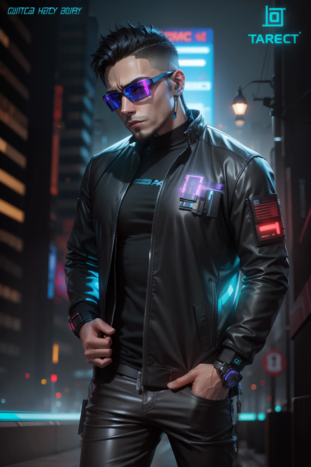 Change background cyberpunk handsome boy. Realistic face, ultra realistic