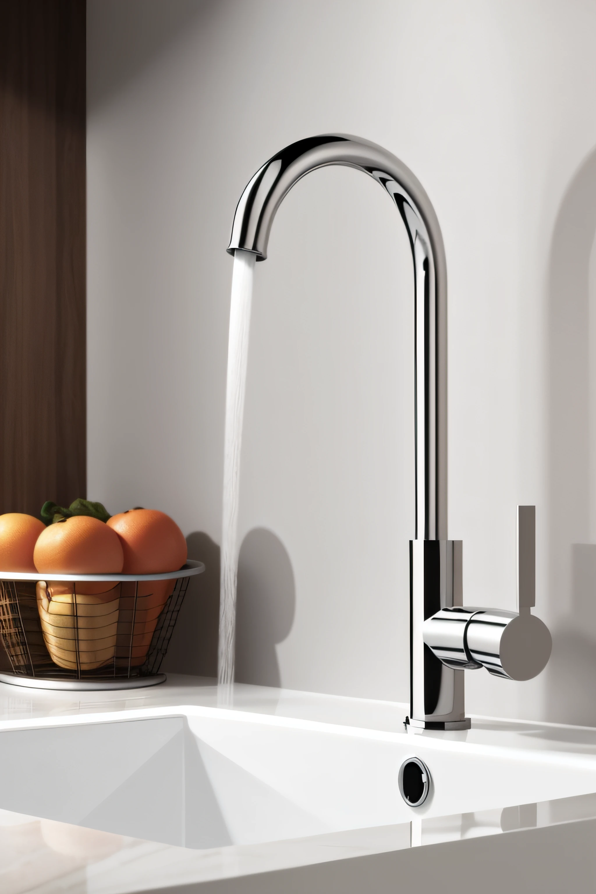 Kitchen faucets are realistic and minimalist