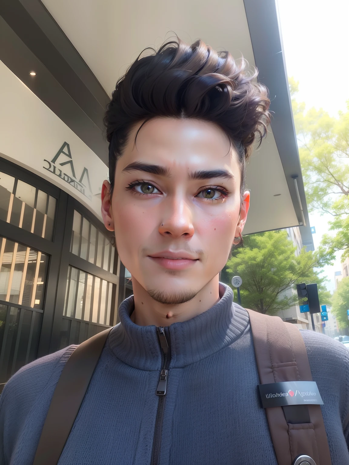 Generate a high-resolution, photorealistic image of my face that is suitable for use as a profile picture on my professional Twitter account. The image should capture my likeness accurately and portray a confident and approachable appearance. Ensure that the lighting, background, and overall quality of the image are appropriate for a professional online presence.
