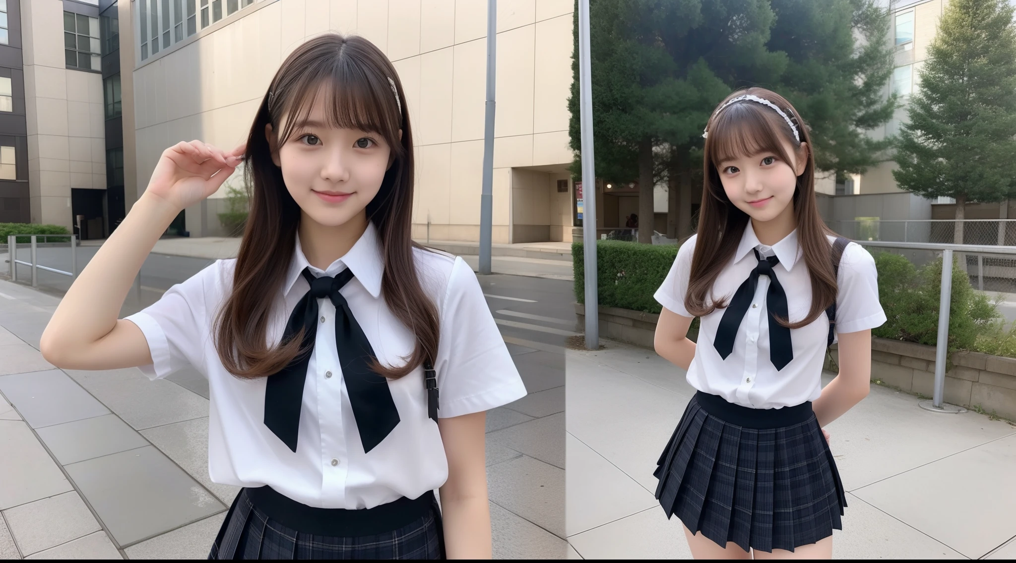 Cute High School Girl 18year old Miniskirt Uniform