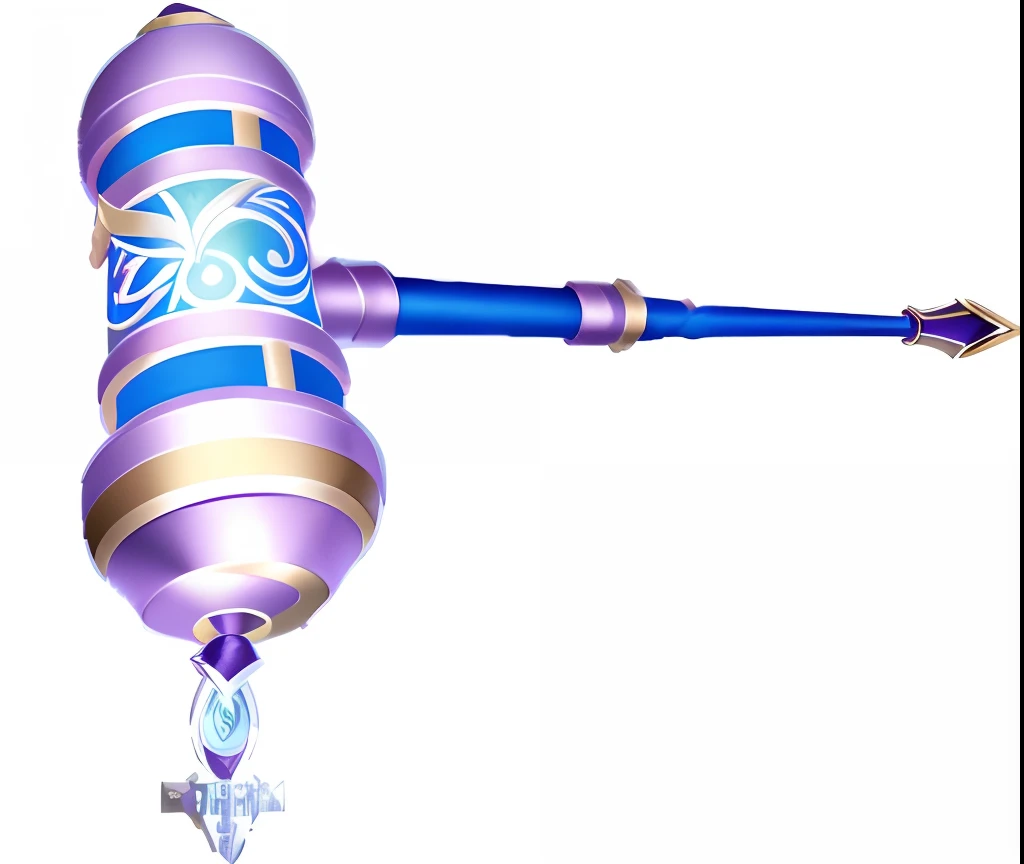 Immortal weapons,PNG format,nothing background,Purple gold hammer, hammer weapon,