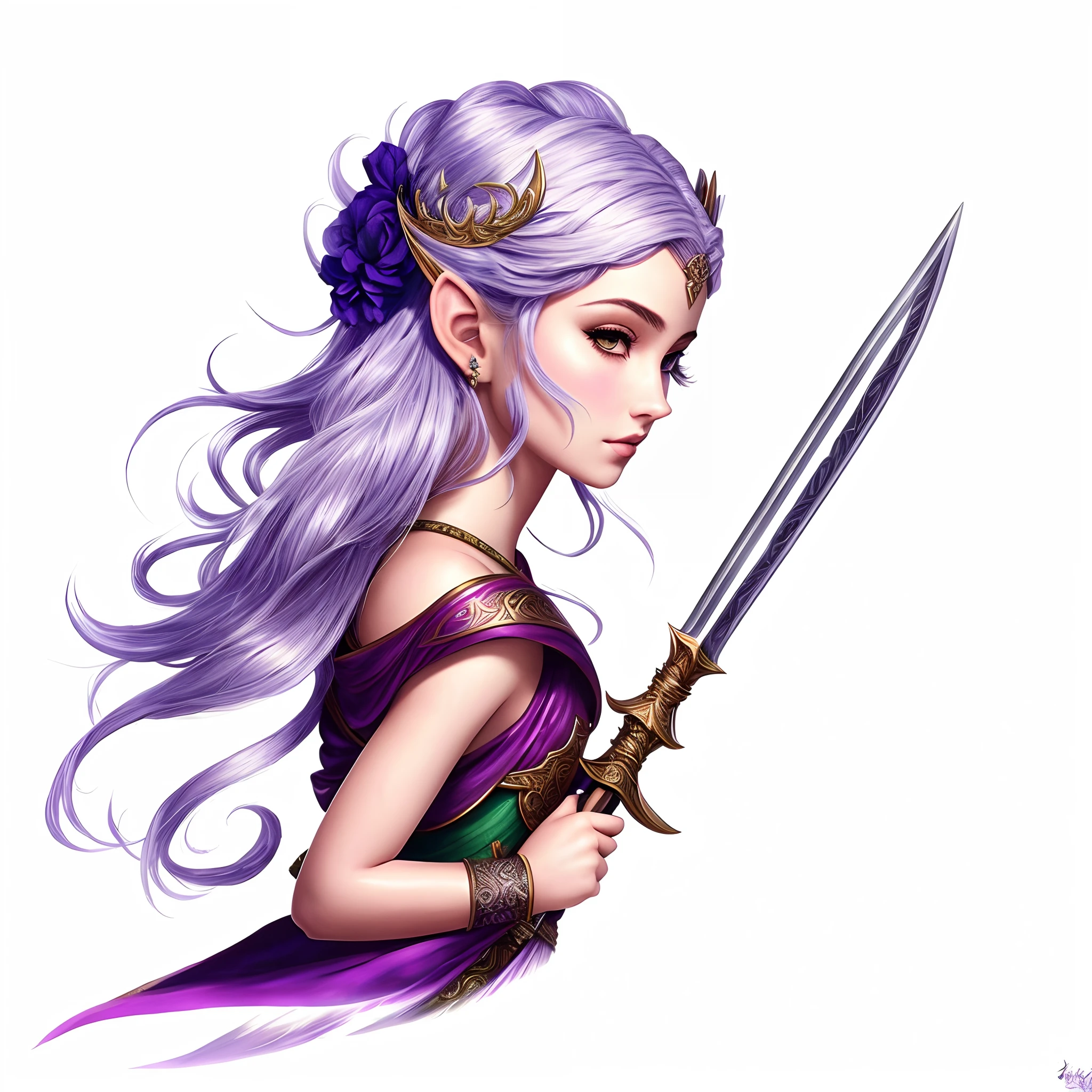 Pointed ears elf.