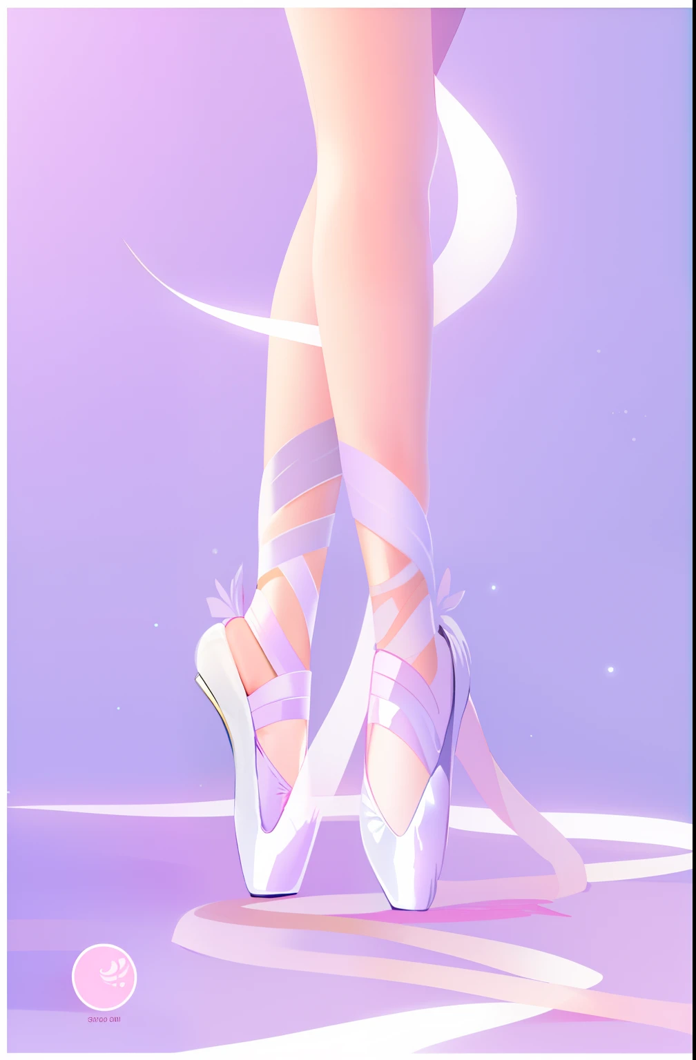 Draw a woman's legs in ballet shoes with balls, jen bartel, sailor moon aesthetic, Ballerina, inspired by Hsiao-Ron Cheng, inspired by Yanjun Cheng, Ballet, author：Hsiao-Ron Cheng, ✨🕌🌙, author：the sailor moon, inspired by Sailor Moon, ( Ilya Kuvshinov ), pointe pose, Synth wave cake