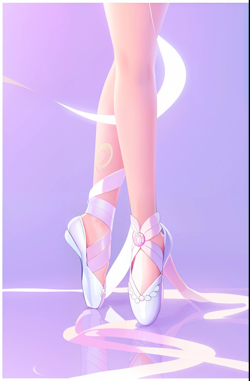 Draw a woman's legs in ballet shoes with balls, jen bartel, sailor moon aesthetic, Ballerina, inspired by Hsiao-Ron Cheng, inspired by Yanjun Cheng, Ballet, author：Hsiao-Ron Cheng, ✨🕌🌙, author：the sailor moon, inspired by Sailor Moon, ( Ilya Kuvshinov ), pointe pose, Synth wave cake