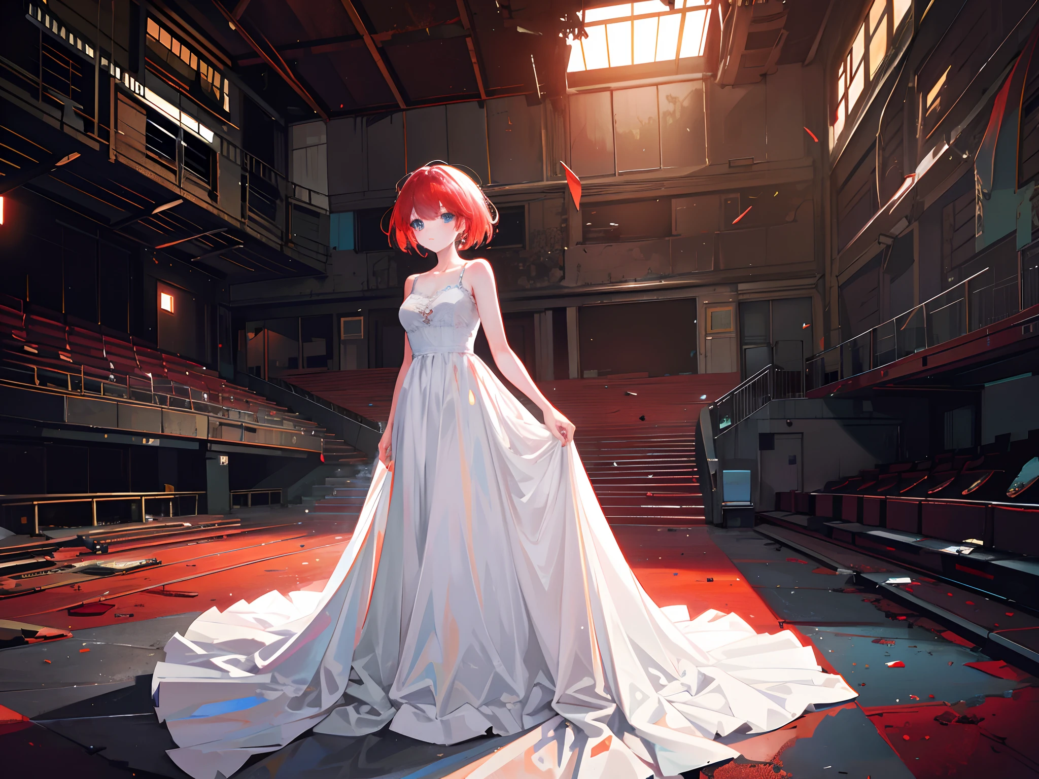 Keep your eyes wide open,Beautiful eyes,Reasonable structure,Red hair,Blue eyes,detailed face