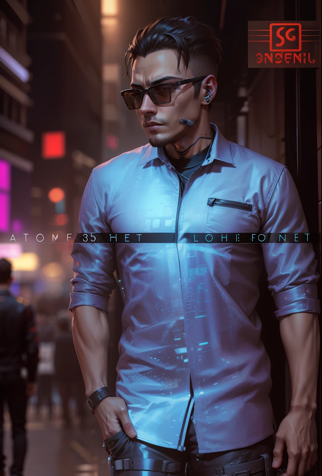 Change background cyberpunk handsome boy. Realistic face, ultra realistic