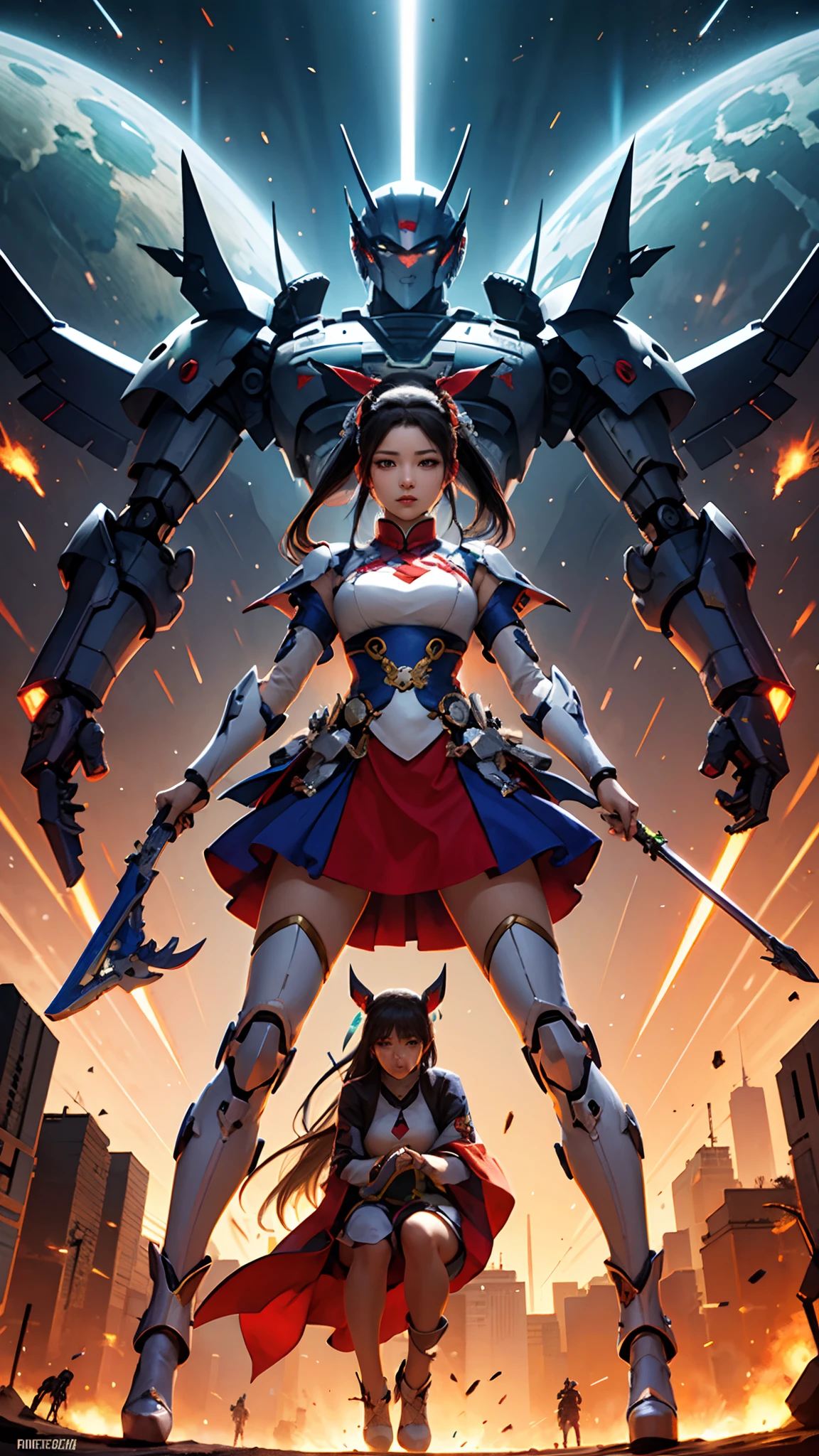 Mecha warrior combat female Zhao Jinmai