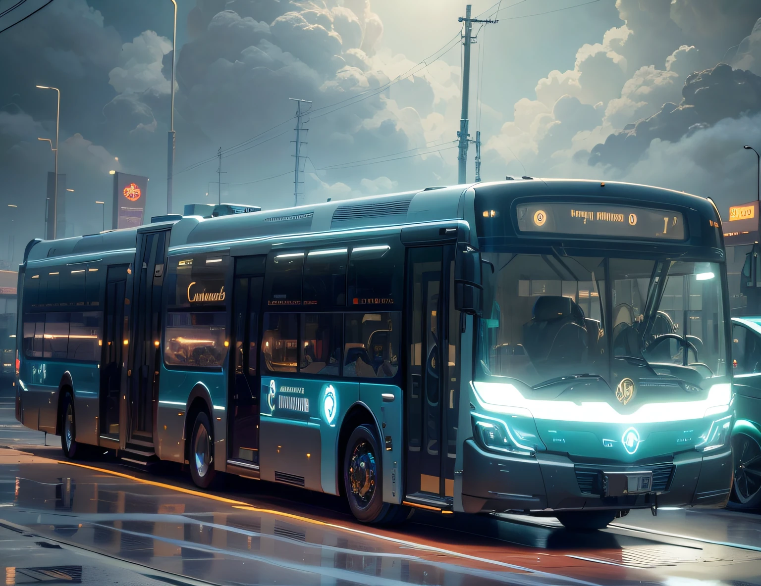 futuristic articulated bus, brancos de fundo, Corpo Steampunk, detalhes intrincados, Magnificent, cinemactic, high resolution, 4k,