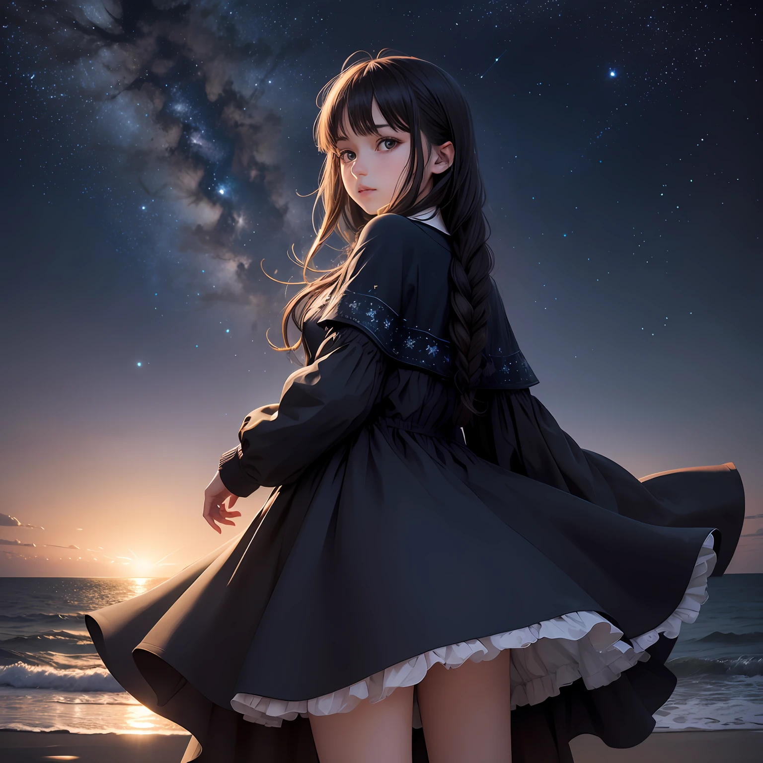 Mare,starrysky,Starcloud,evening light --auto