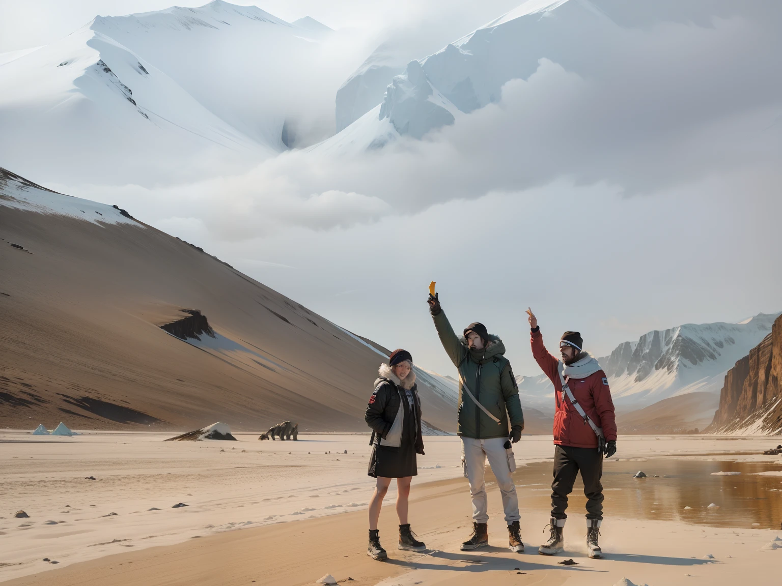 The background is changed to be in the Arctic