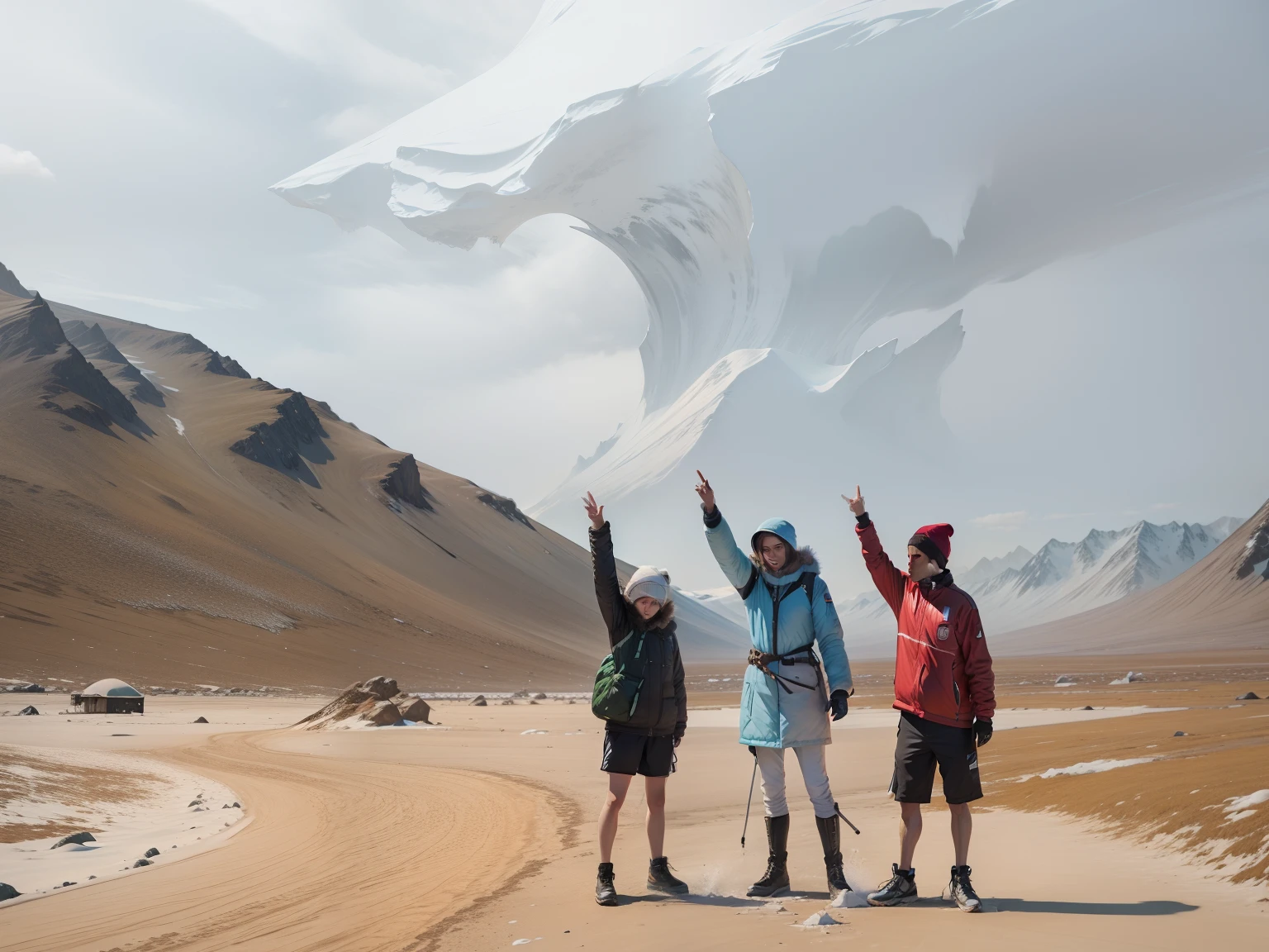 The background is changed to be in the Arctic