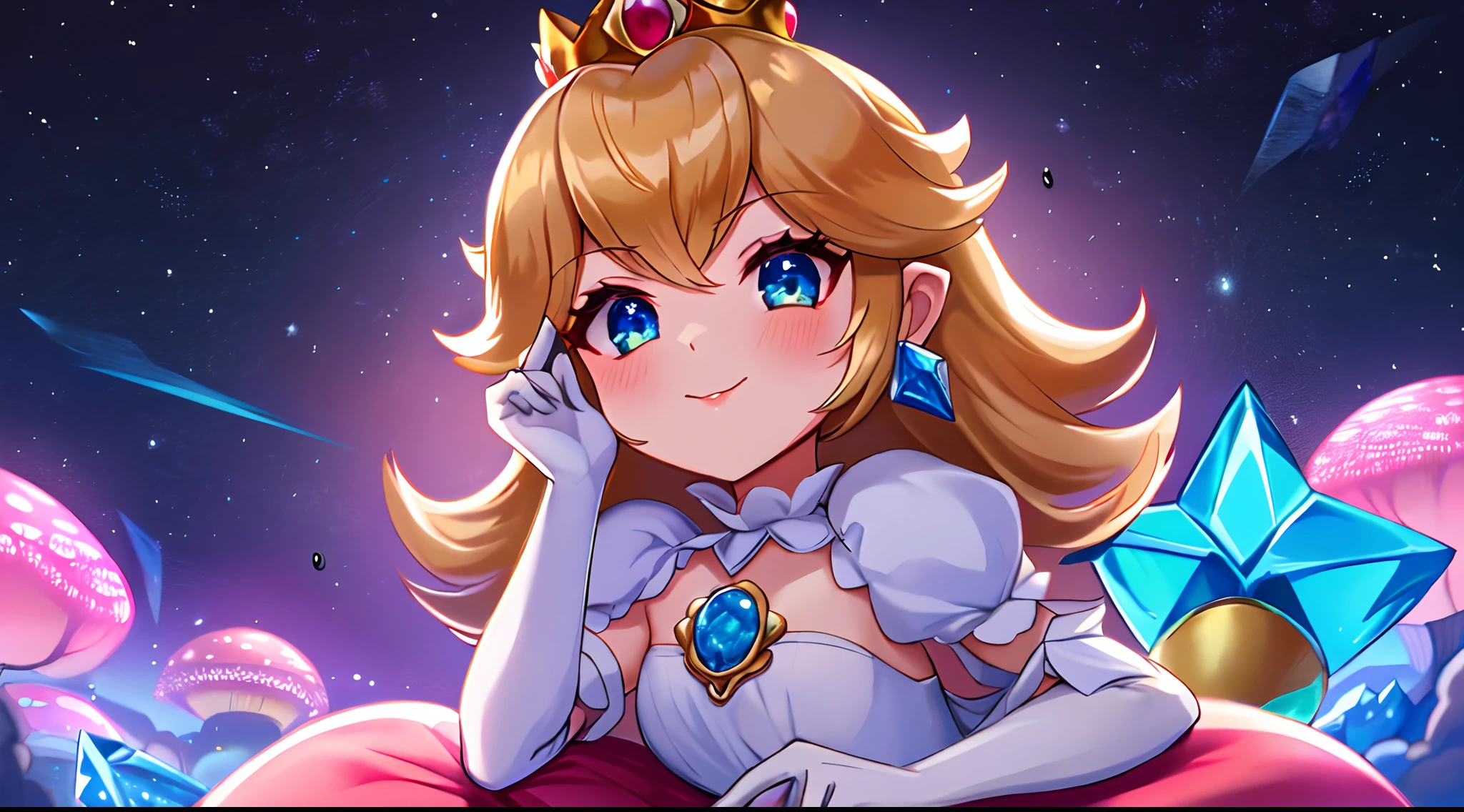 Altas Resoluciones,Obra maestra,perfect ilumination,florecer,cinematic lighting,adulto,piel perfecta,hembra,Disparo de vaquero,They are smiling,cintura estrecha,flaco,(Princesa Peach),(princess peach),gargantilla,ojos detallados,ojos azules,gargantilla,Sensual,mushrooms,Reino de los hongos,labios rosados,((labios brillantes)),labios fruncidos,Bombas rosas,piel brillante,piel grasa,hermosa luz,(tag:1.3),brillante,Mirando al espectador,(phcrystal),Altas Resoluciones,Obra maestra,perfect ilumination,florecer,cinematic lighting,adulto,piel perfecta,hembra,Disparo de vaquero,They are smiling,cintura estrecha,flaco,margarita_SM,gargantilla,ojos detallados,ojos azules,gargantilla,Sensual,mushrooms,Reino de los hongos,labios rosados,((labios brillantes)),labios fruncidos,Bombas amarillas,piel brillante,piel grasa,hermosa luz,(tag:1.3),brillante,Mirando al espectador,(phcrystal),