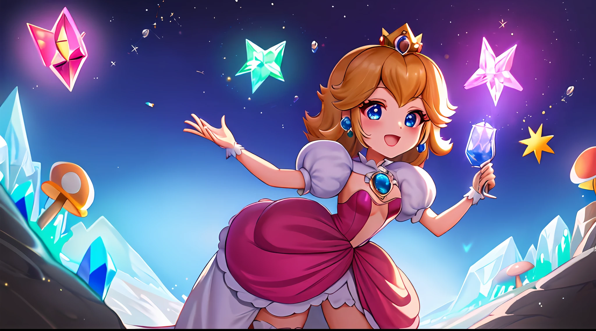 Altas Resoluciones,Obra maestra,perfect ilumination,florecer,cinematic lighting,adulto,piel perfecta,hembra,Disparo de vaquero,They are smiling,cintura estrecha,flaco,(Princesa Peach),(princess peach),gargantilla,ojos detallados,ojos azules,gargantilla,Sensual,mushrooms,Reino de los hongos,labios rosados,((labios brillantes)),labios fruncidos,Bombas rosas,piel brillante,piel grasa,hermosa luz,(tag:1.3),brillante,Mirando al espectador,(phcrystal),Altas Resoluciones,Obra maestra,perfect ilumination,florecer,cinematic lighting,adulto,piel perfecta,hembra,Disparo de vaquero,They are smiling,cintura estrecha,flaco,margarita_SM,gargantilla,ojos detallados,ojos azules,gargantilla,Sensual,mushrooms,Reino de los hongos,labios rosados,((labios brillantes)),labios fruncidos,Bombas amarillas,piel brillante,piel grasa,hermosa luz,(tag:1.3),brillante,Mirando al espectador,(phcrystal),